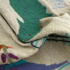 Ivory Color Embroidery Flatweave Kilim 3' 8" x 6' 3" (ft) - No. P36865