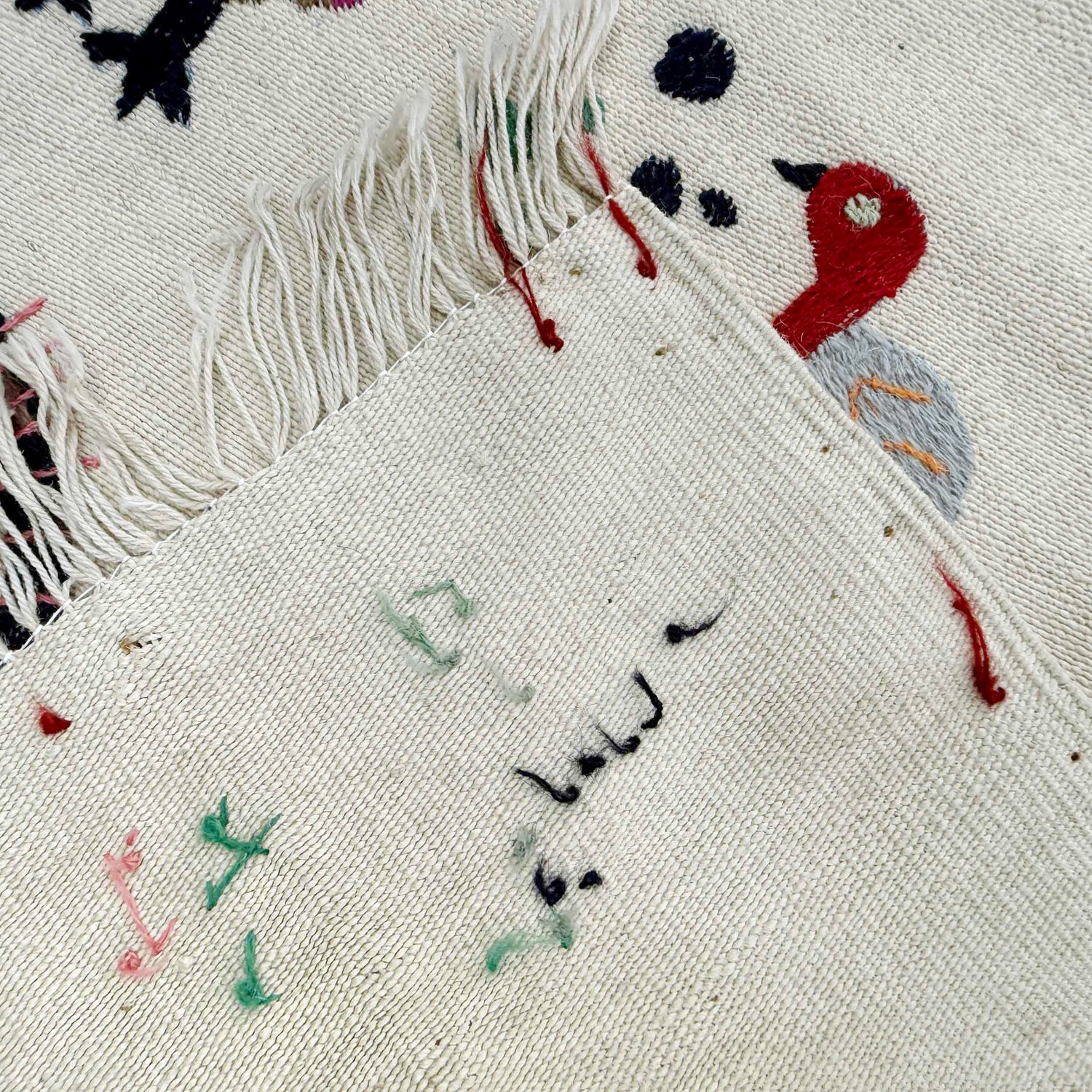 Hand Knotted Embroidery Kilim 4' 0" x 6' 4" (ft) - No. P36867