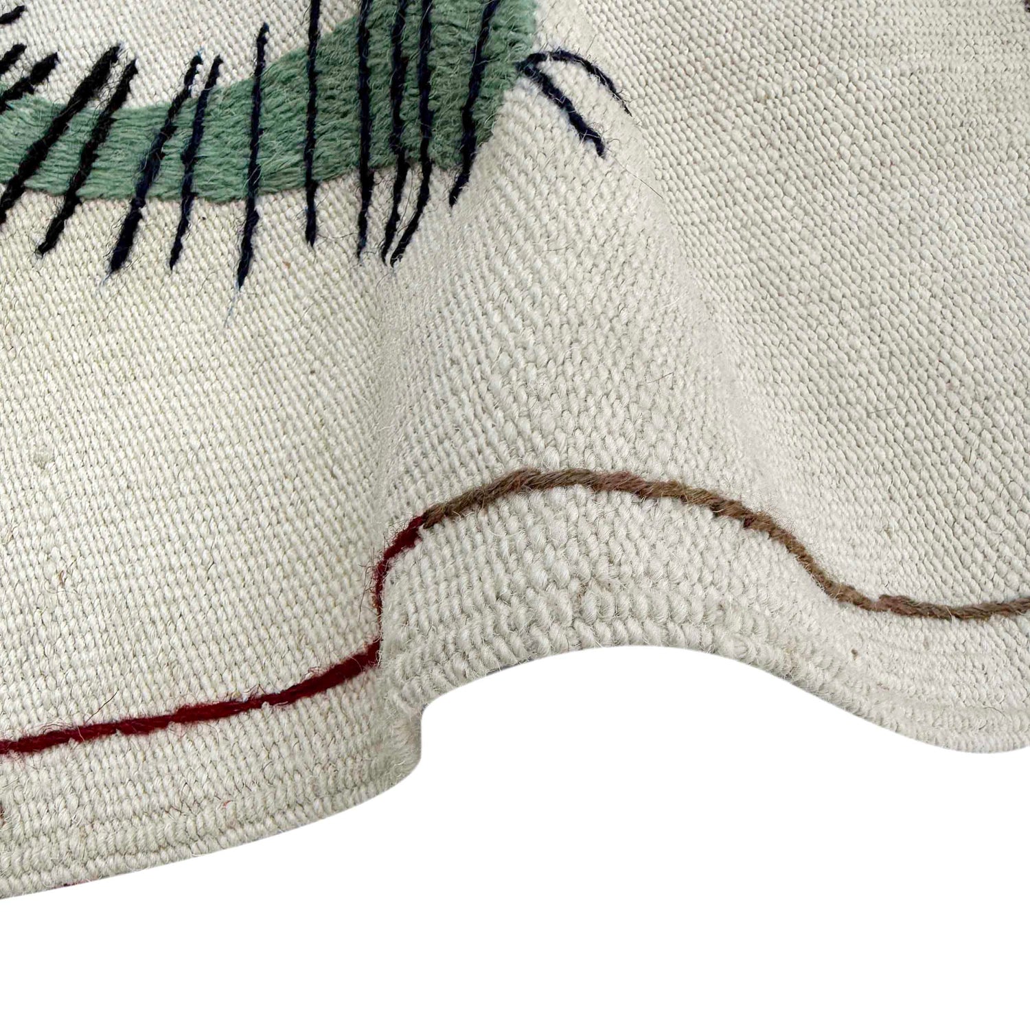 Hand Knotted Embroidery Kilim 4' 0" x 6' 4" (ft) - No. P36867
