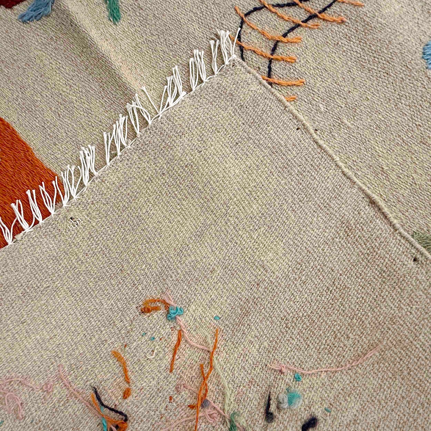 Handmade Embroidery Kilim 3' 8" x 6' 2" (ft) - No. P36868