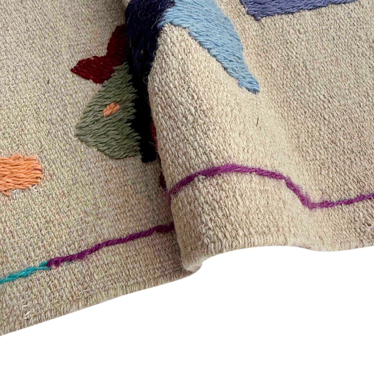 Handmade Embroidery Kilim 3' 8" x 6' 2" (ft) - No. P36868
