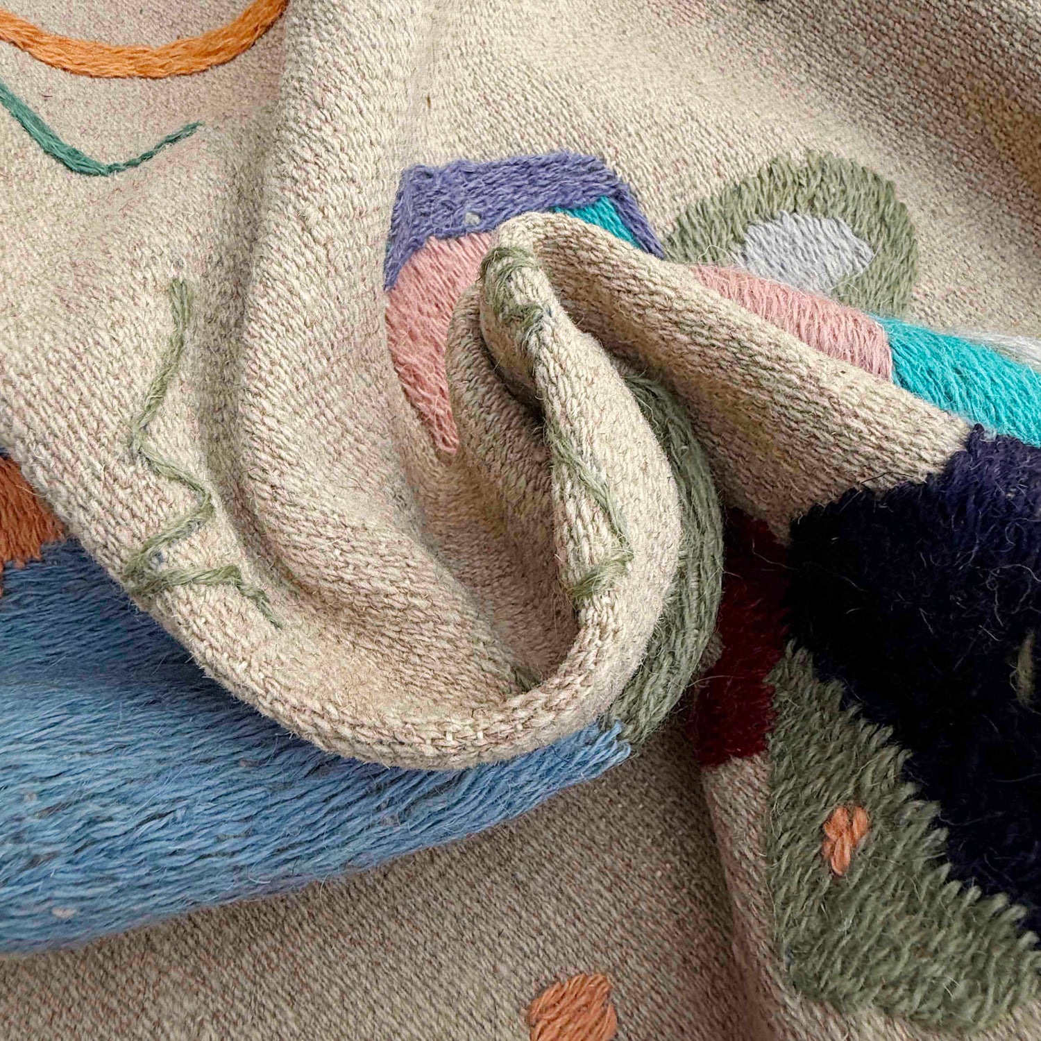 Handmade Embroidery Kilim 3' 8" x 6' 2" (ft) - No. P36868