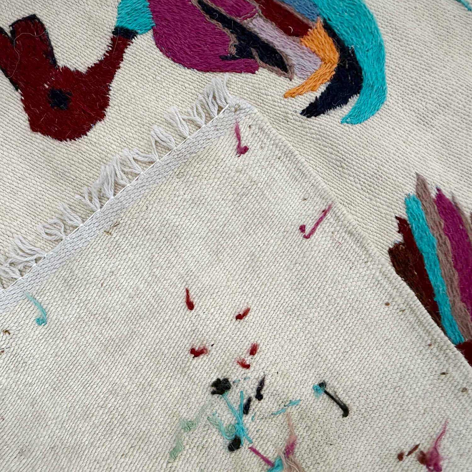 Pakistani Embroidery Kelim 3' 1" x 5' 4" (ft) - No. P36869