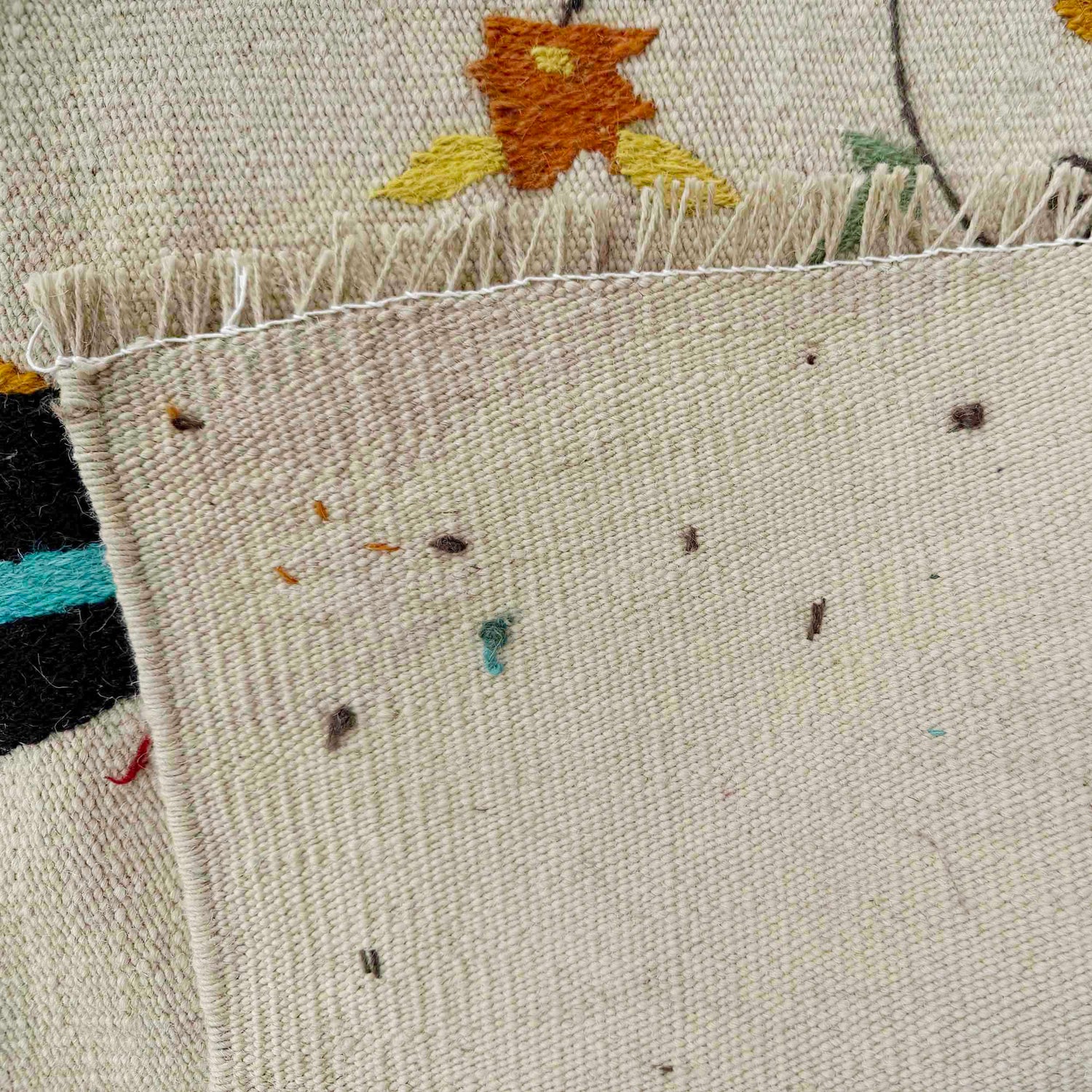 Hand Knotted Embroidery Kilim 3' 4" x 6' 7" (ft) - No. P36870