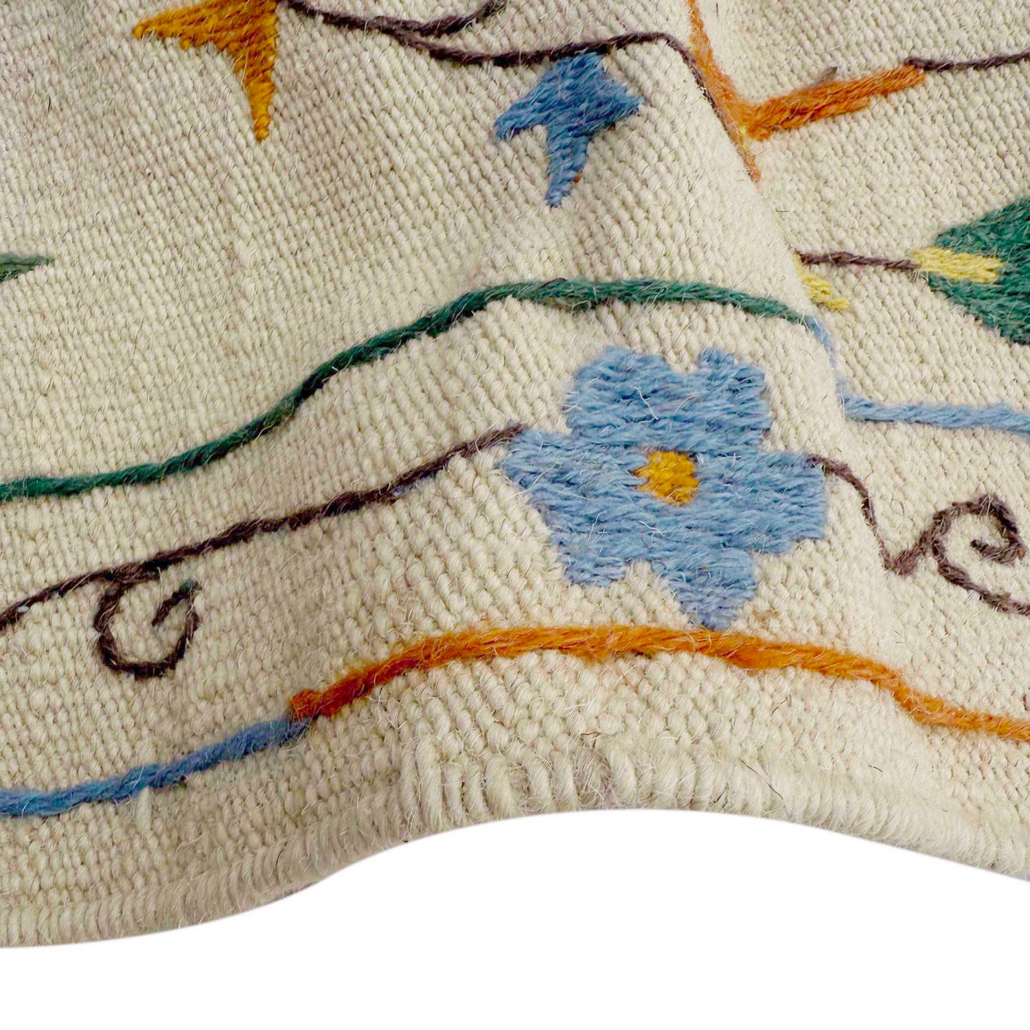Hand Knotted Embroidery Kilim 3' 4" x 6' 7" (ft) - No. P36870