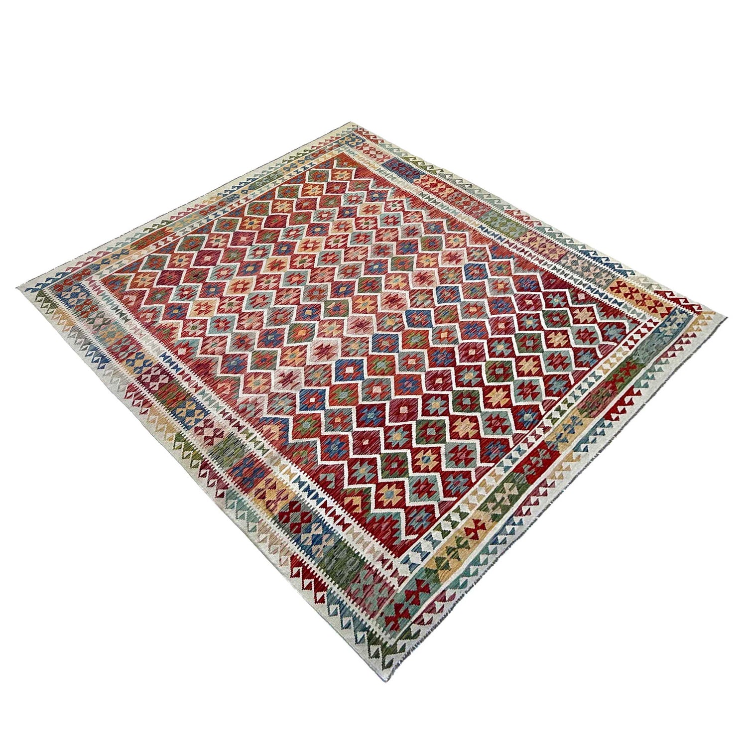 Handmade Vegetable Kilim 9' 7" x 12' 11" (ft) - No. P36875