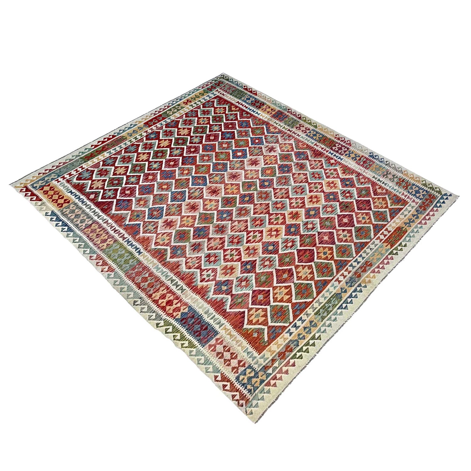 Handmade Vegetable Kilim 9' 7" x 12' 11" (ft) - No. P36875