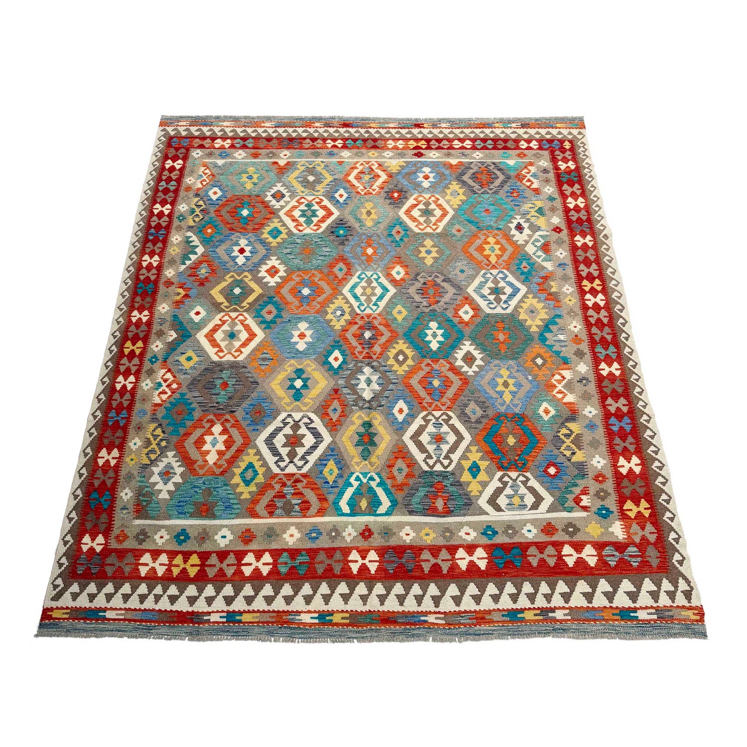 Handmade Vegetable Kelim 8' 6" x 9' 7" (ft) - No. P36886