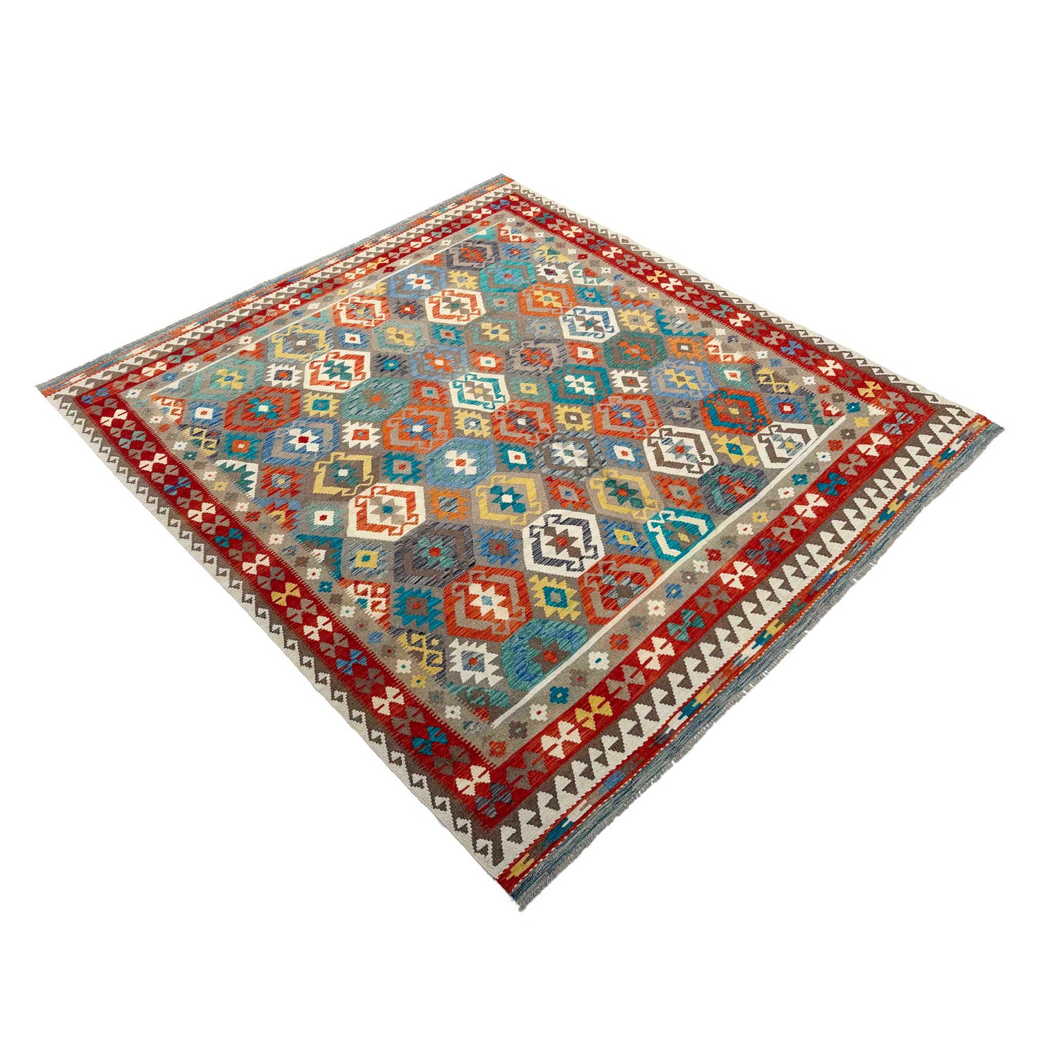 Handmade Vegetable Kelim 8' 6" x 9' 7" (ft) - No. P36886