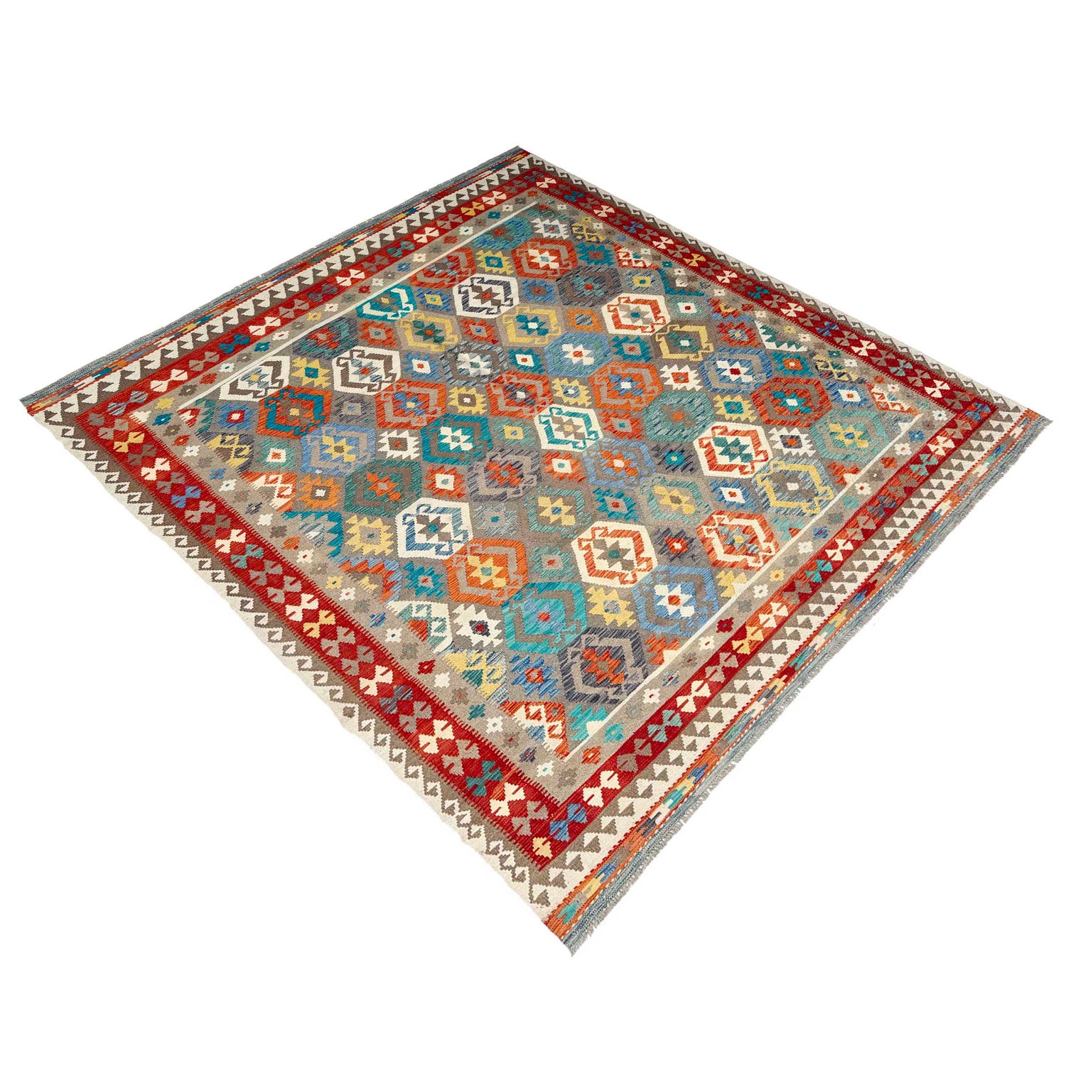 Handmade Vegetable Kelim 8' 6" x 9' 7" (ft) - No. P36886