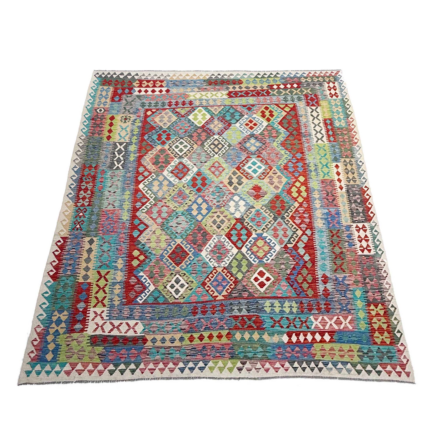 Handmade Vegetable Kilim 8' 10" x 11' 6" (ft) - No. P36891
