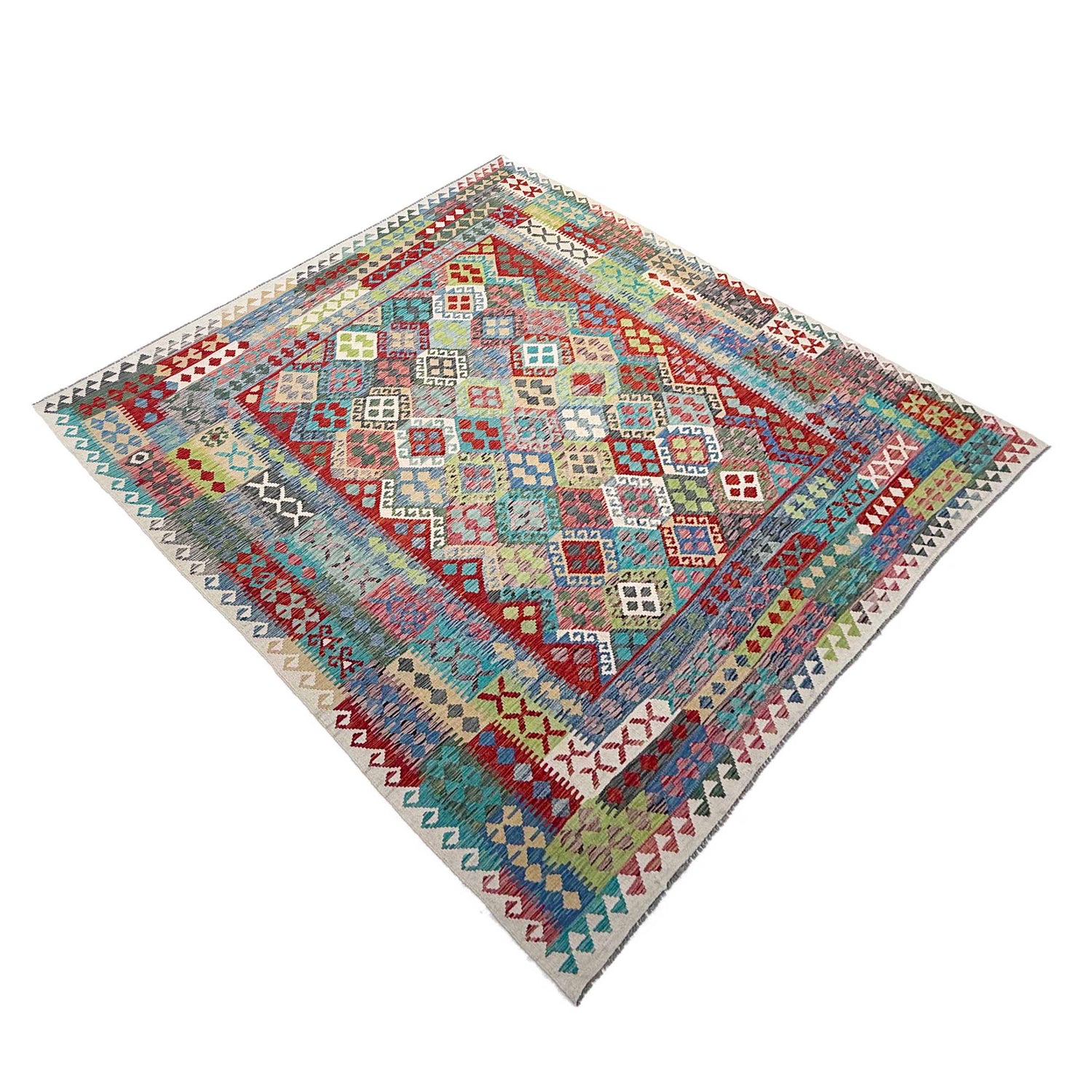 Handmade Vegetable Kilim 8' 10" x 11' 6" (ft) - No. P36891