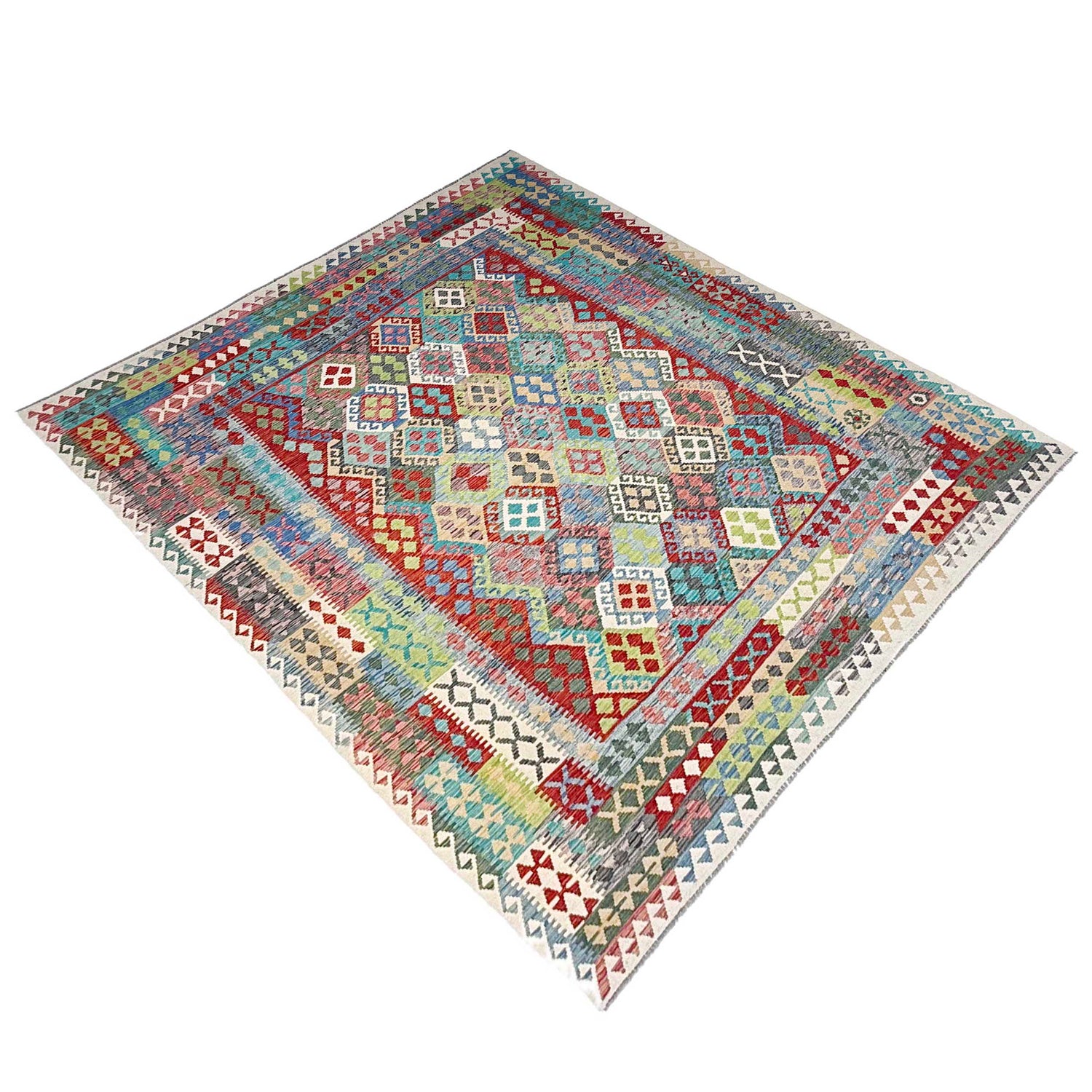 Handmade Vegetable Kilim 8' 10" x 11' 6" (ft) - No. P36891