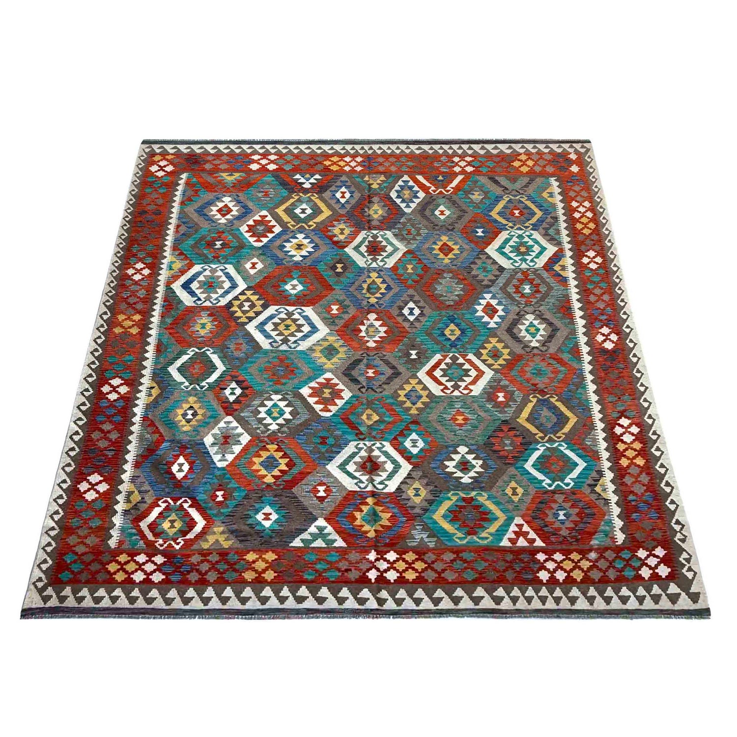 Handmade Vegetable Kelim 8' 4" x 9' 9" (ft) - No. P36893