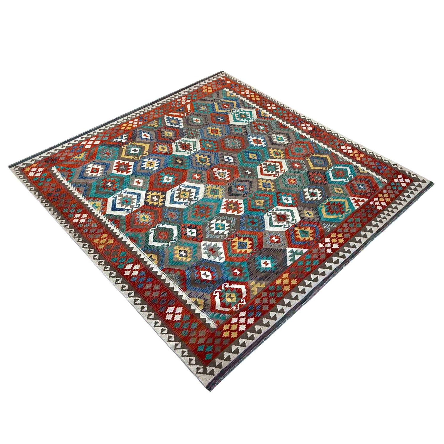 Handmade Vegetable Kelim 8' 4" x 9' 9" (ft) - No. P36893