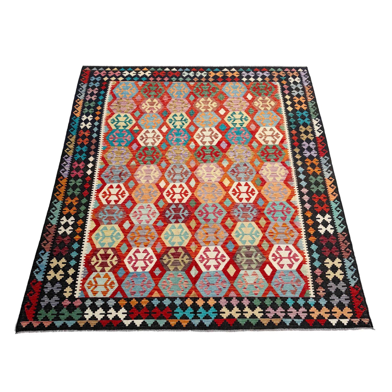 Handmade Vegetable Kilim 8' 3" x 9' 8" (ft) - No. P36900