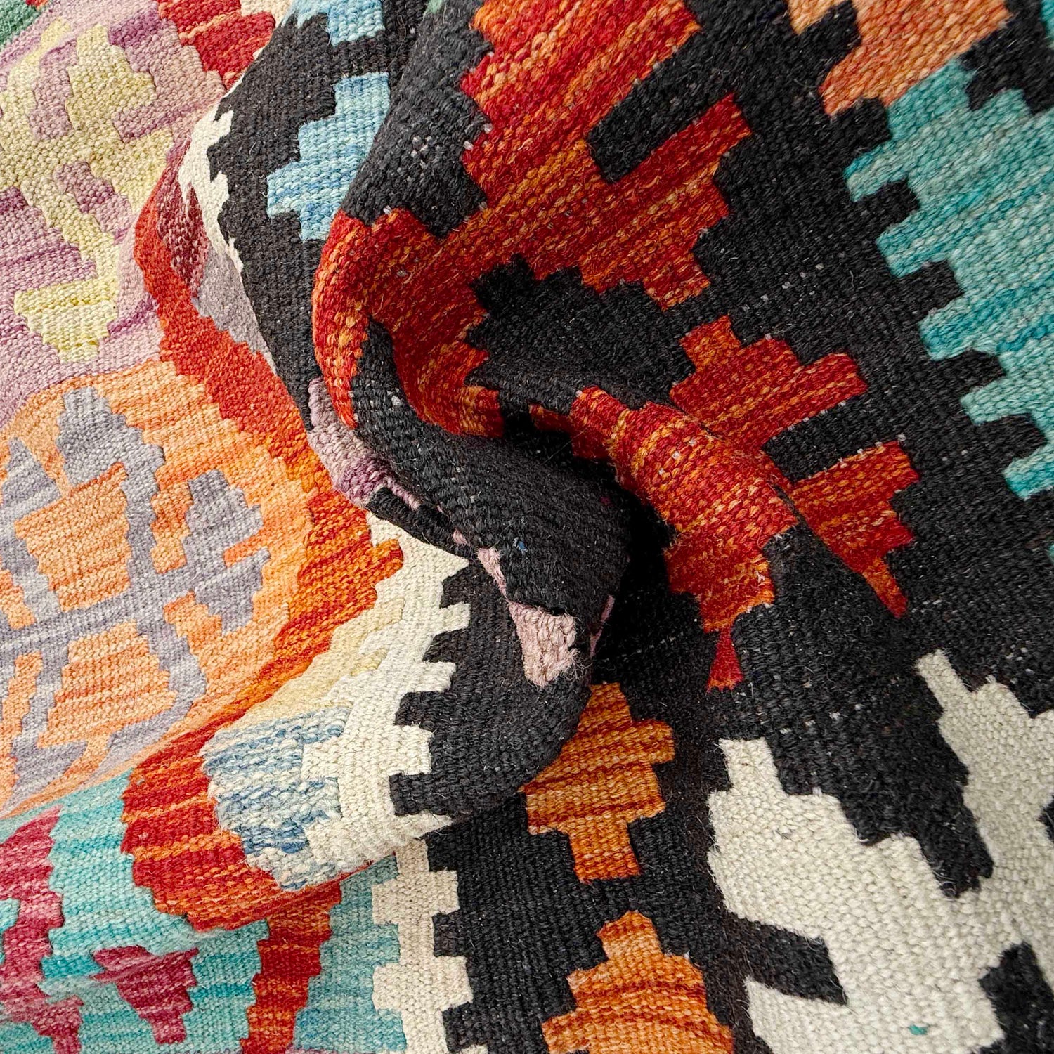 Handmade Vegetable Kilim 8' 3" x 9' 8" (ft) - No. P36900