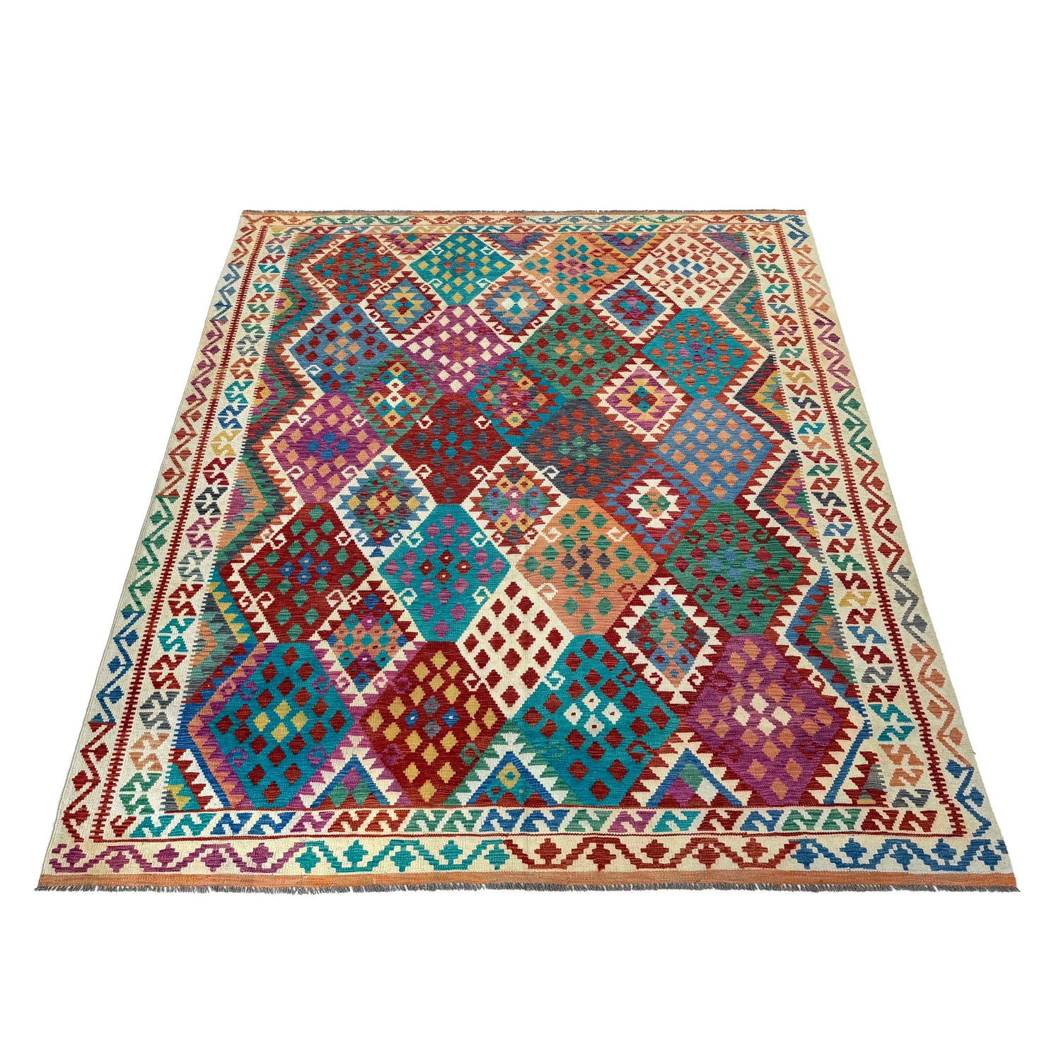 Handmade Vegetable Kelim 8' 2" x 10' 1" (ft) - No. P36904