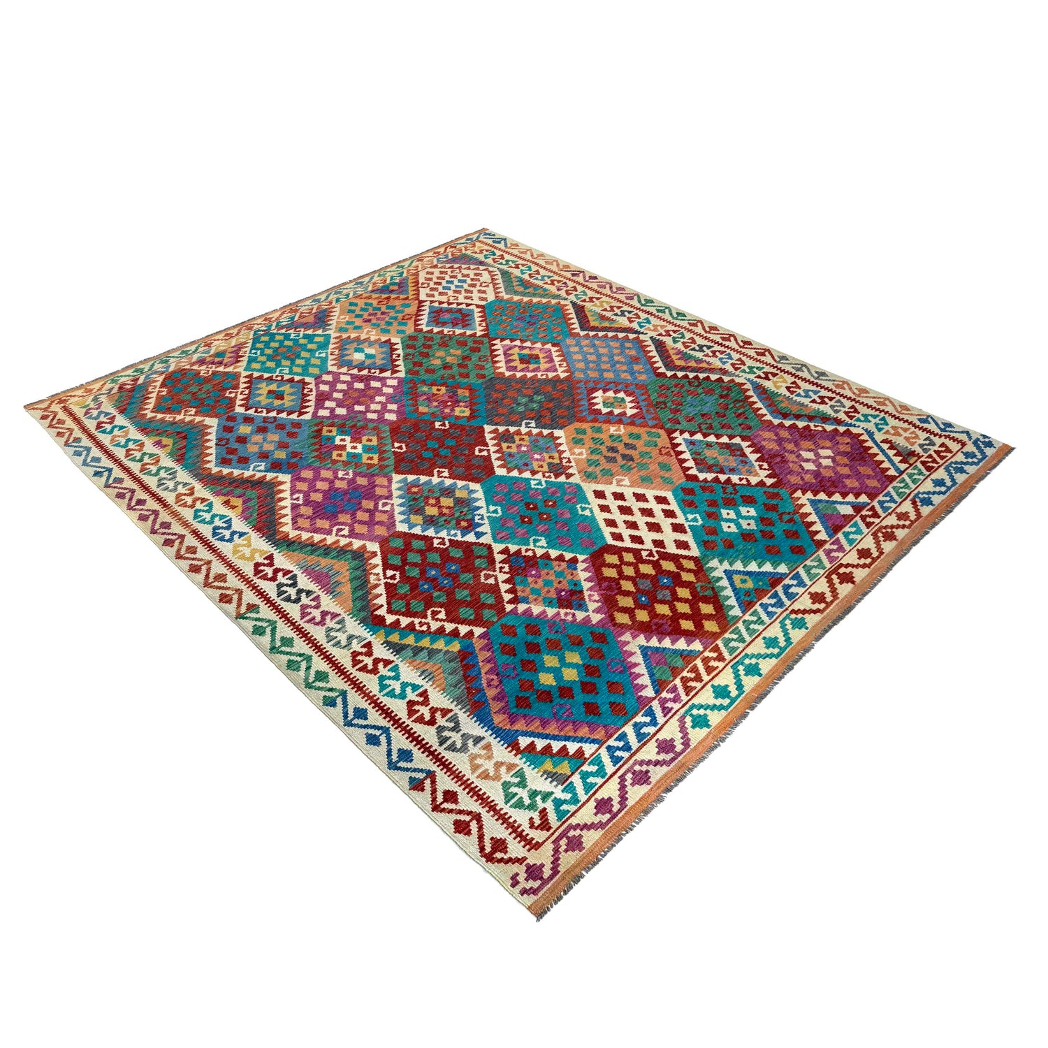 Handmade Vegetable Kelim 8' 2" x 10' 1" (ft) - No. P36904