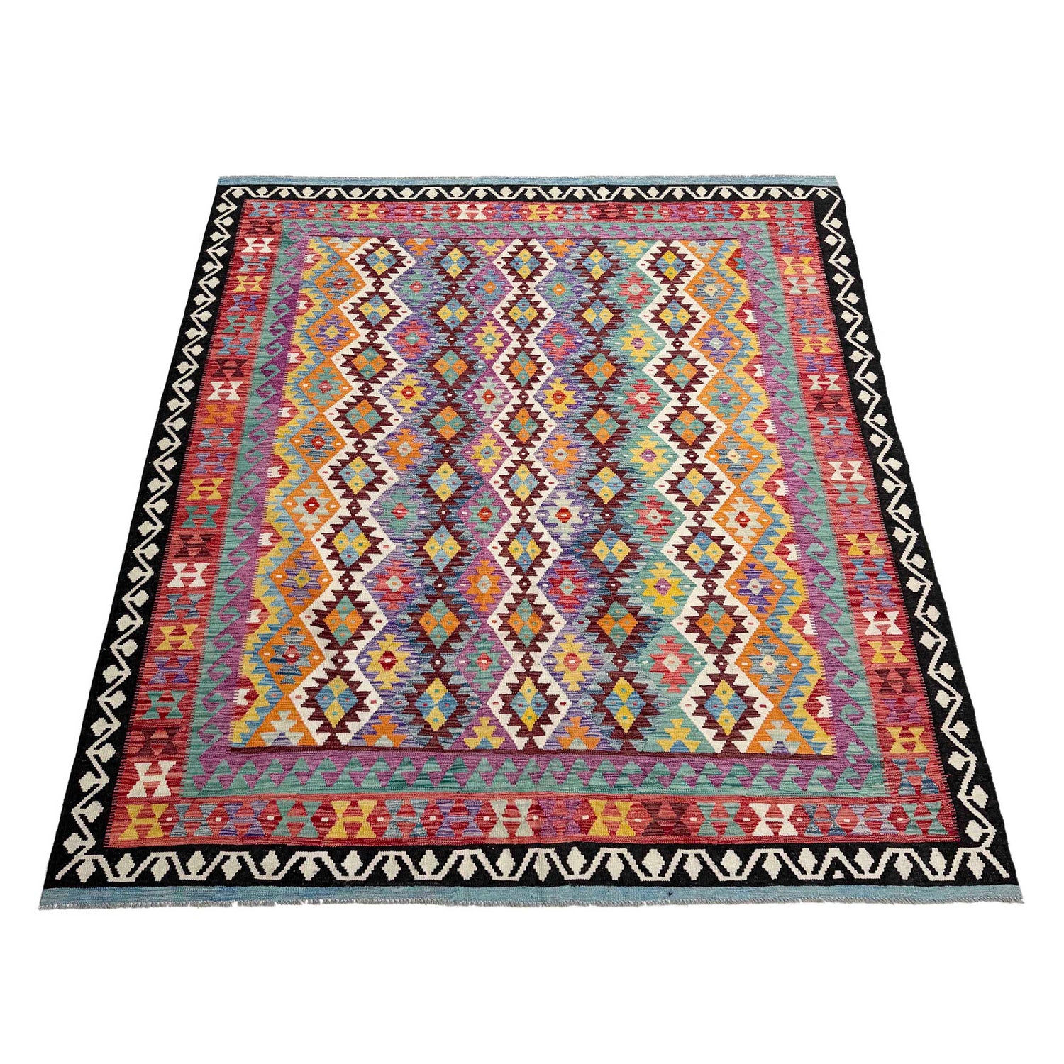 Handmade Vegetable Kilim 8' 4" x 9' 9" (ft) - No. P36906