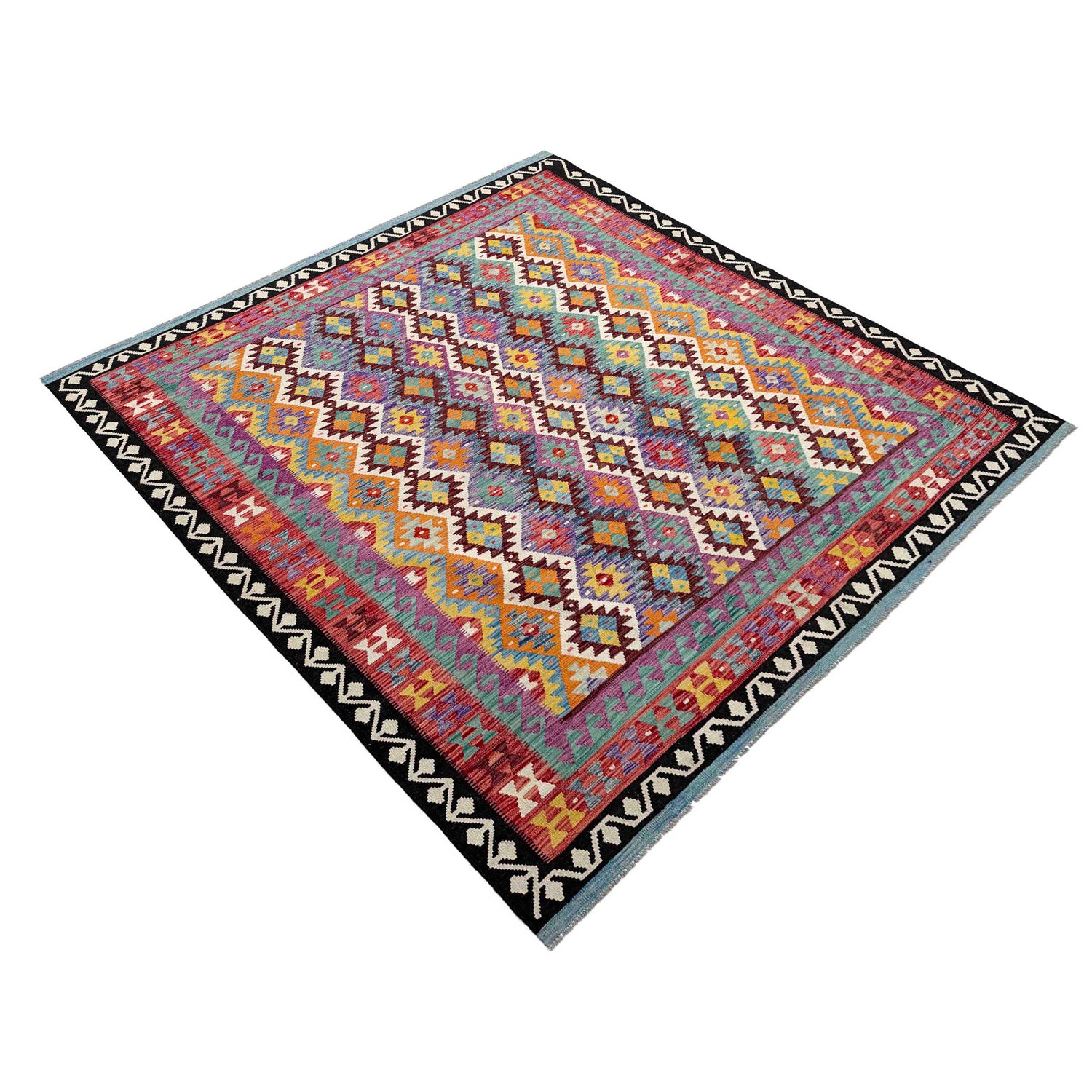Handmade Vegetable Kilim 8' 4" x 9' 9" (ft) - No. P36906