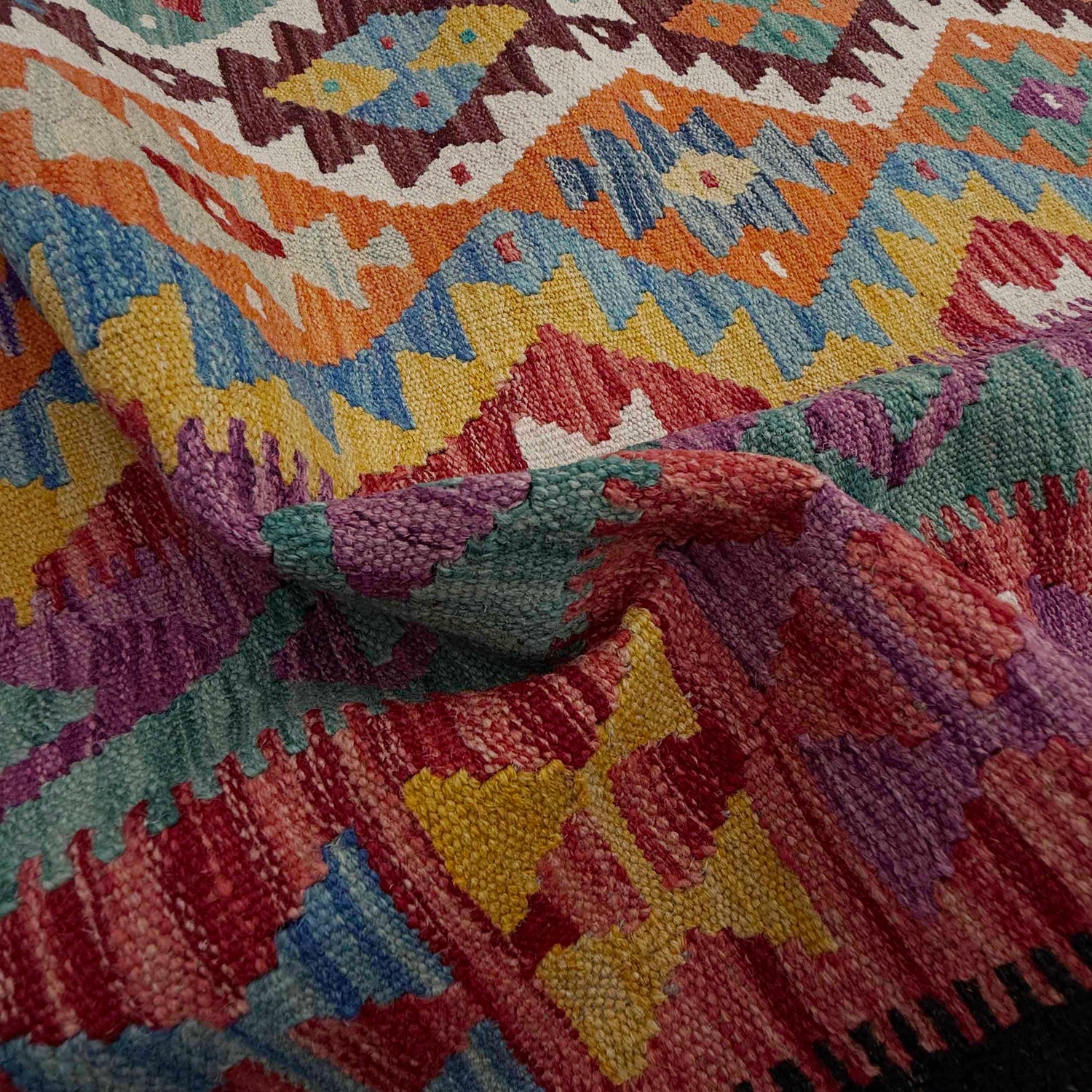 Handmade Vegetable Kilim 8' 4" x 9' 9" (ft) - No. P36906