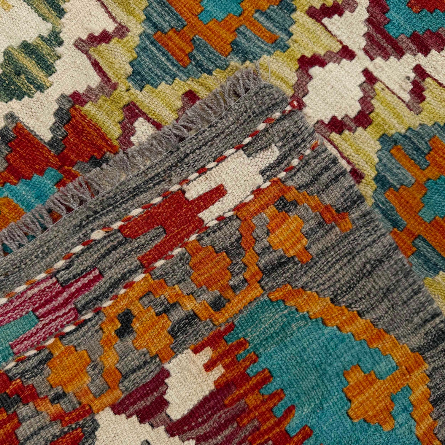 Vegetable Kilim Runner 2' 8" x 7' 10" (ft) - No. P36946
