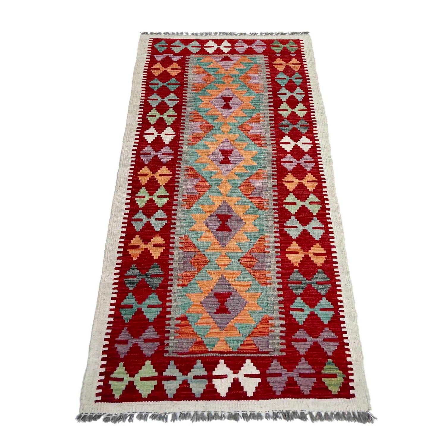 Vegetable Kilim Runner 2' 6" x 5' 11" (ft)- No. P36970