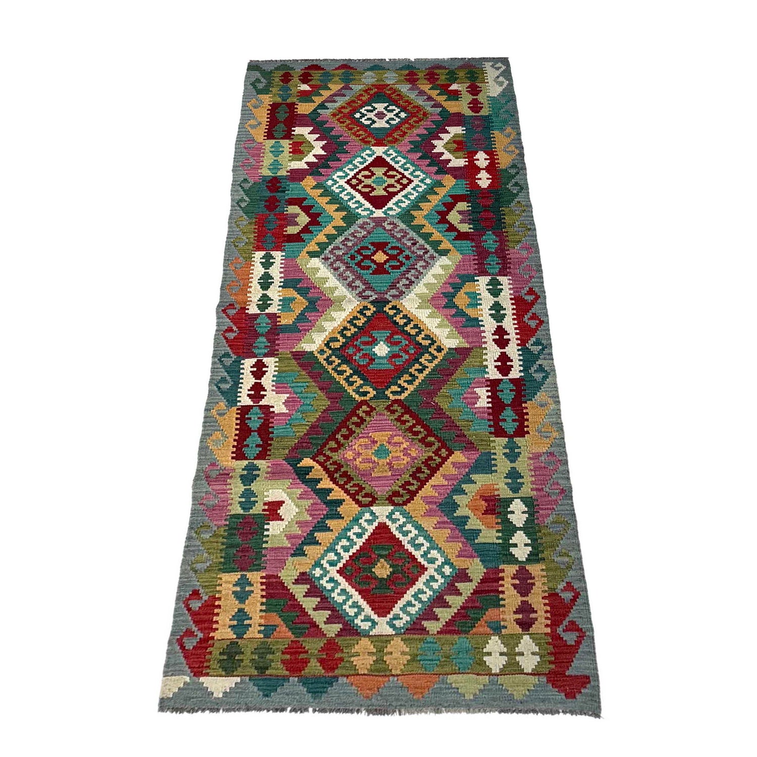 Vegetable Kilim Runner 2' 10" x 9' 10" (ft) - No. P36976