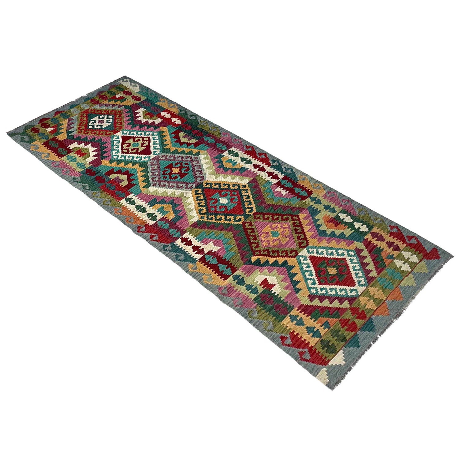 Vegetable Kilim Runner 2' 10" x 9' 10" (ft) - No. P36976