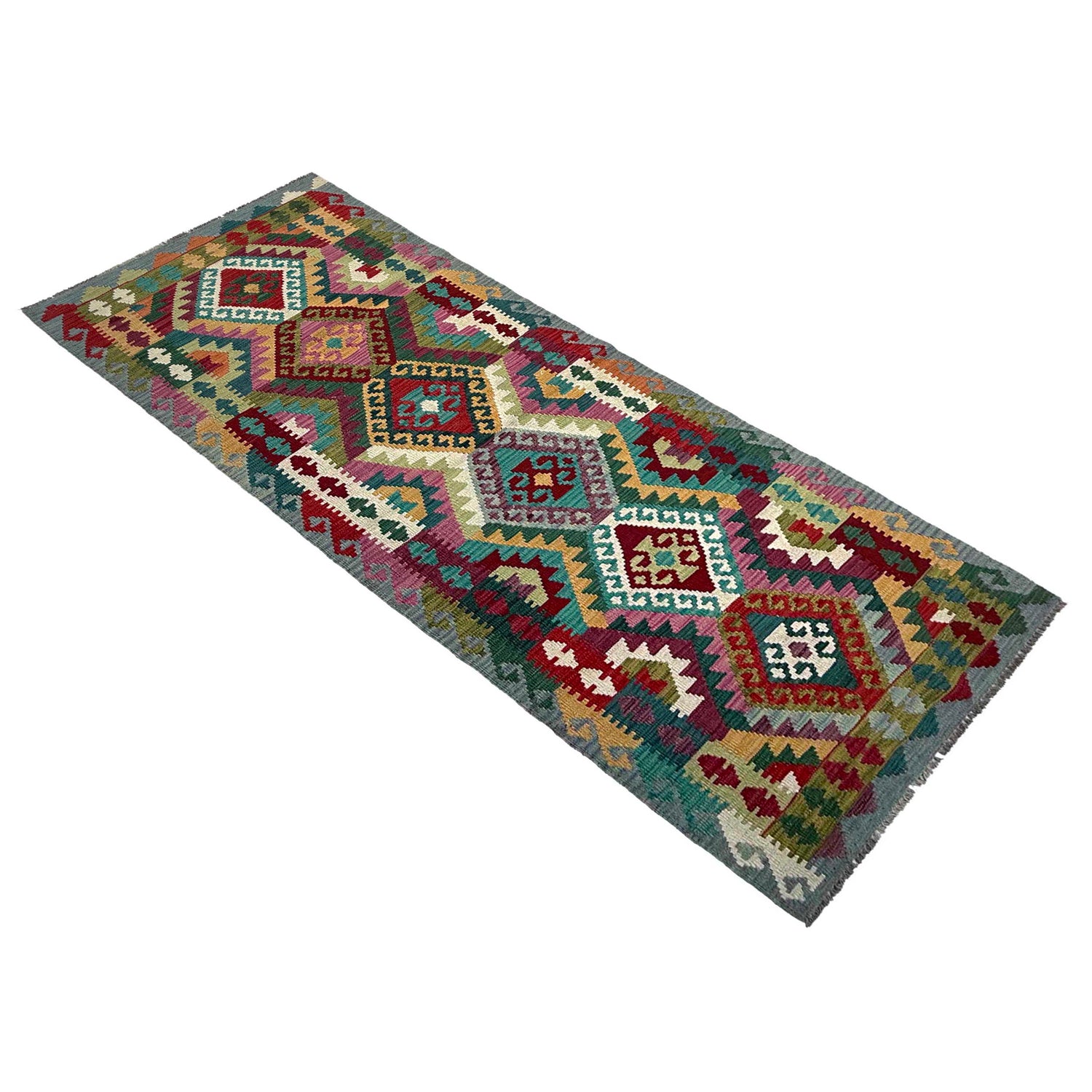 Vegetable Kilim Runner 2' 10" x 9' 10" (ft) - No. P36976