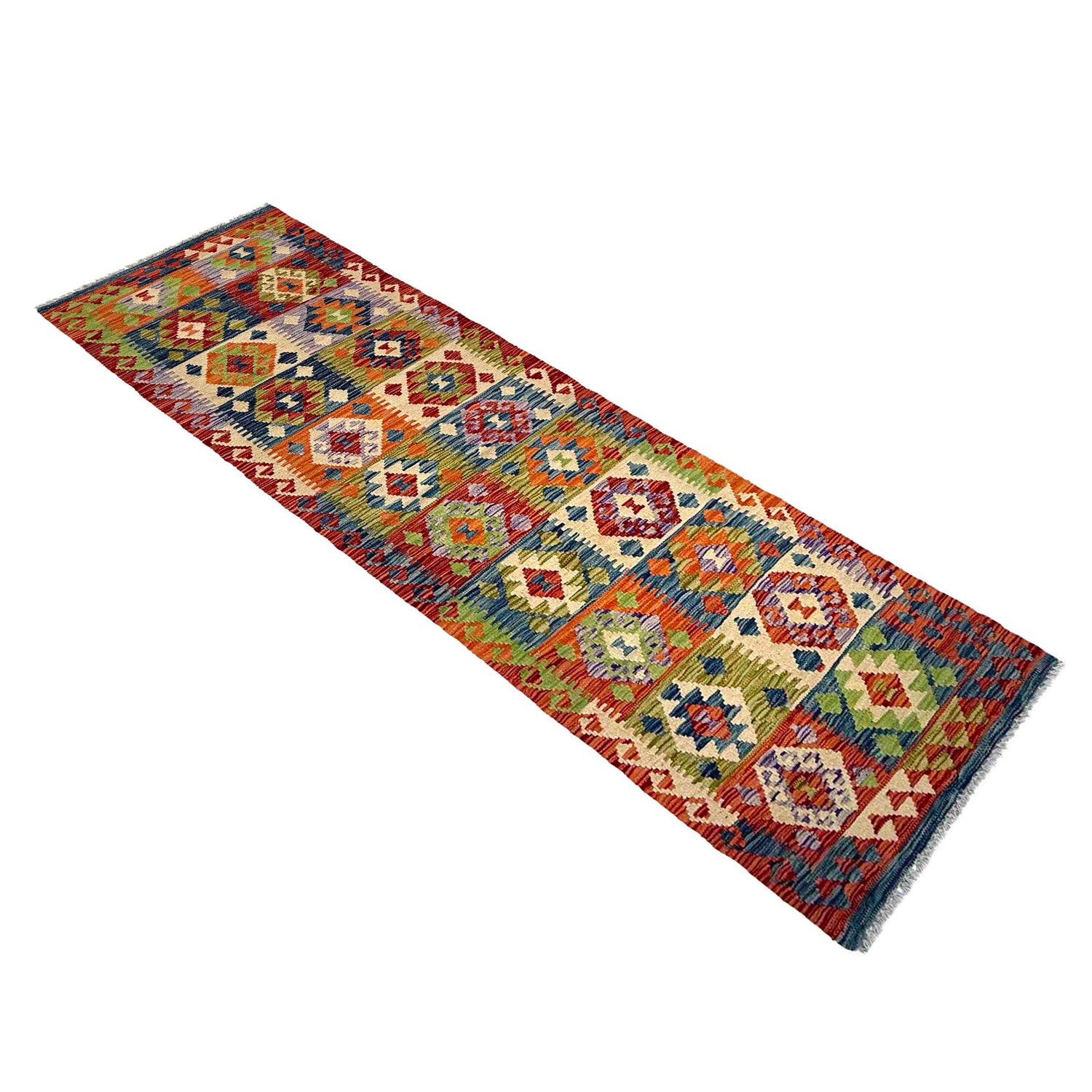 Vegetable Kelim Runner 2' 5" x 9' 3" (ft) - No. P36978