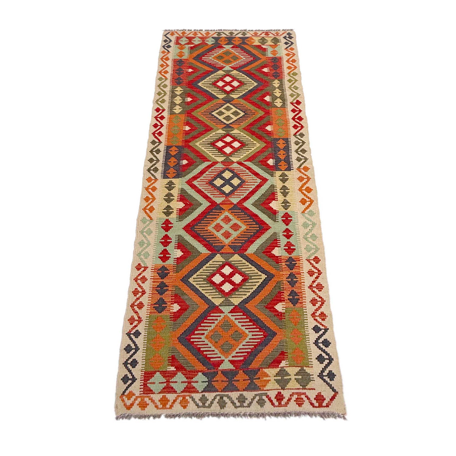 Vegetable Kilim Runner 2' 7" x 9' 6" (ft) - No. P36980