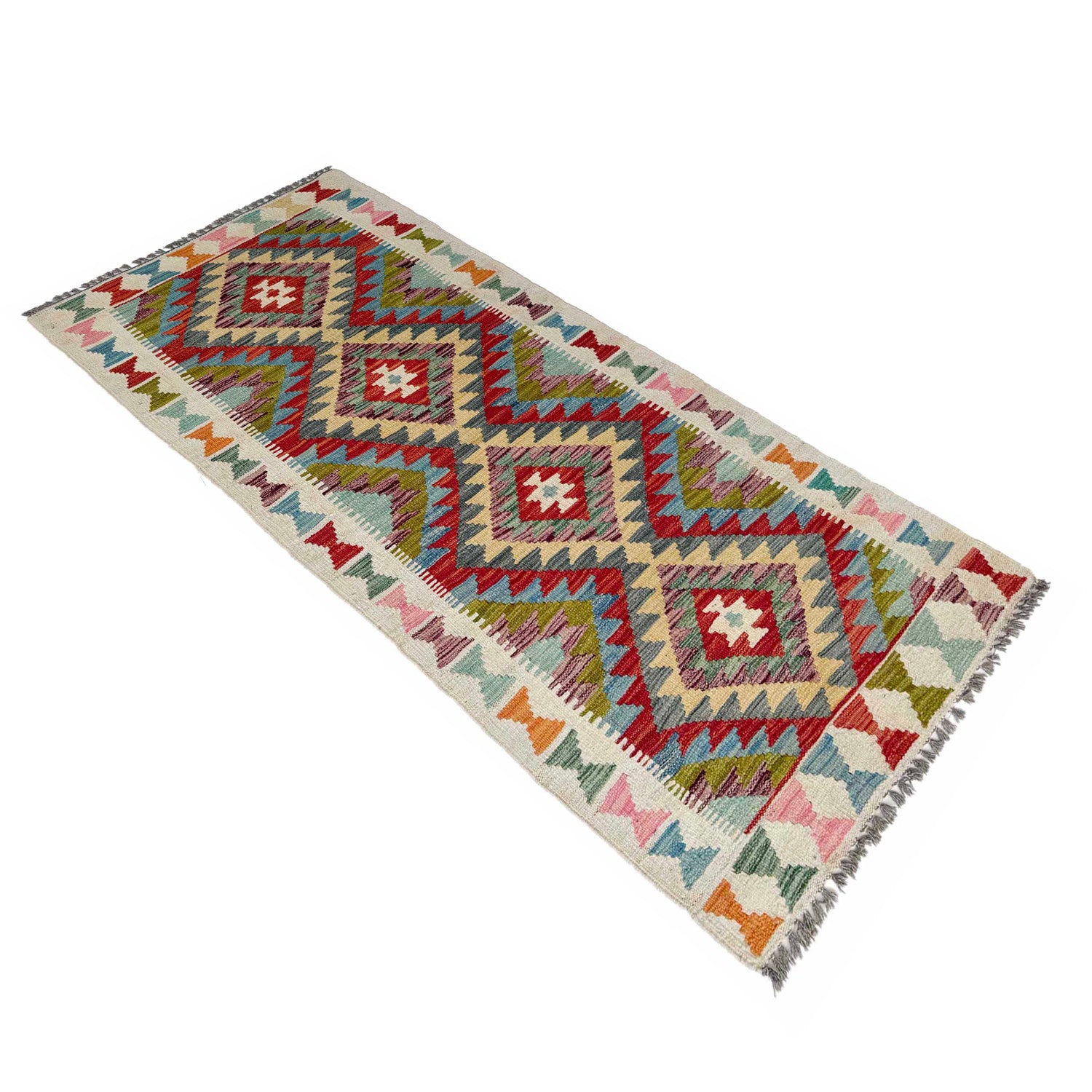 Vegetable Kelim Runner 2' 6" x 6' 5" (ft)- No. P36992