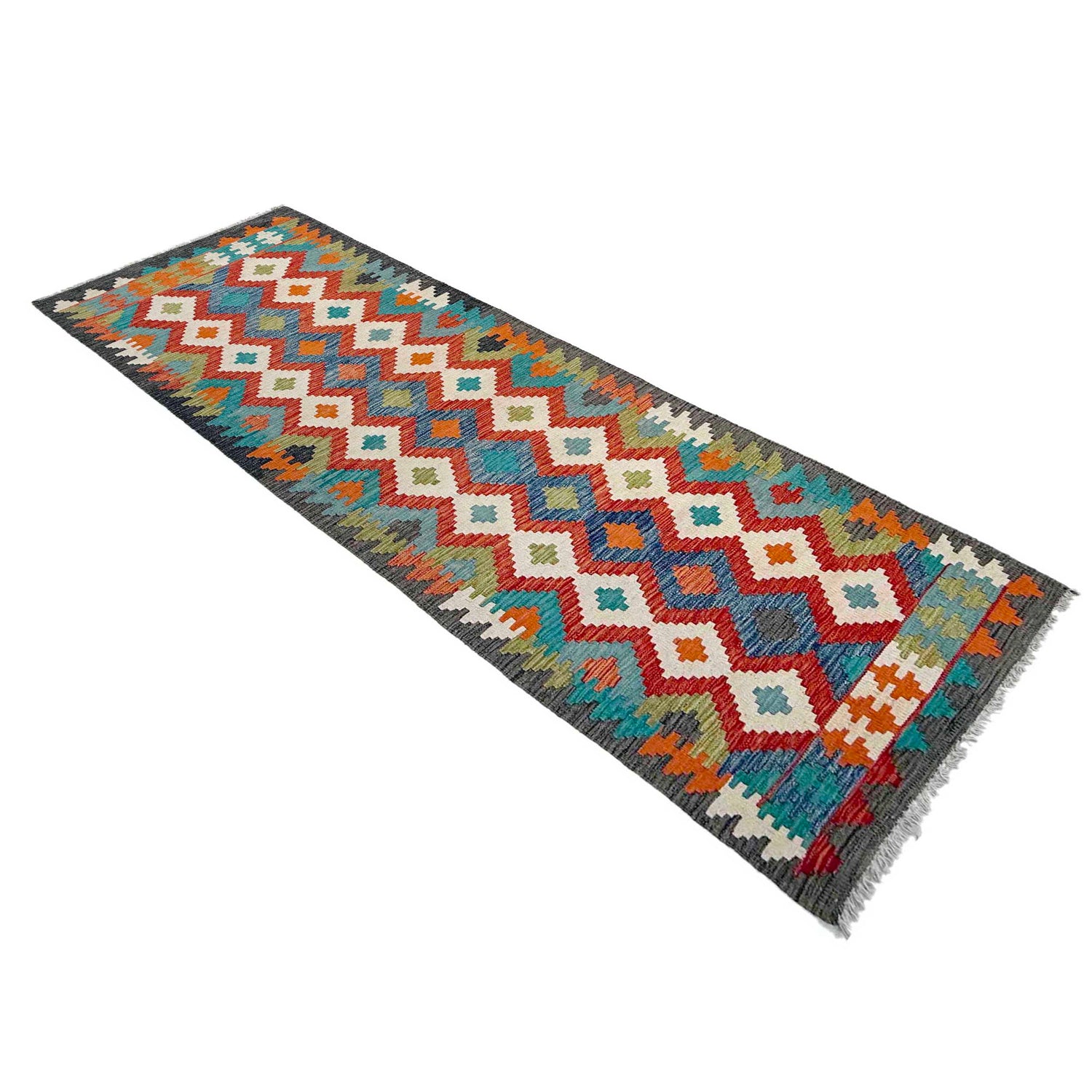 Vegetable Kilim Runner 2' 7" x 9' 9" (ft) - No. P37014