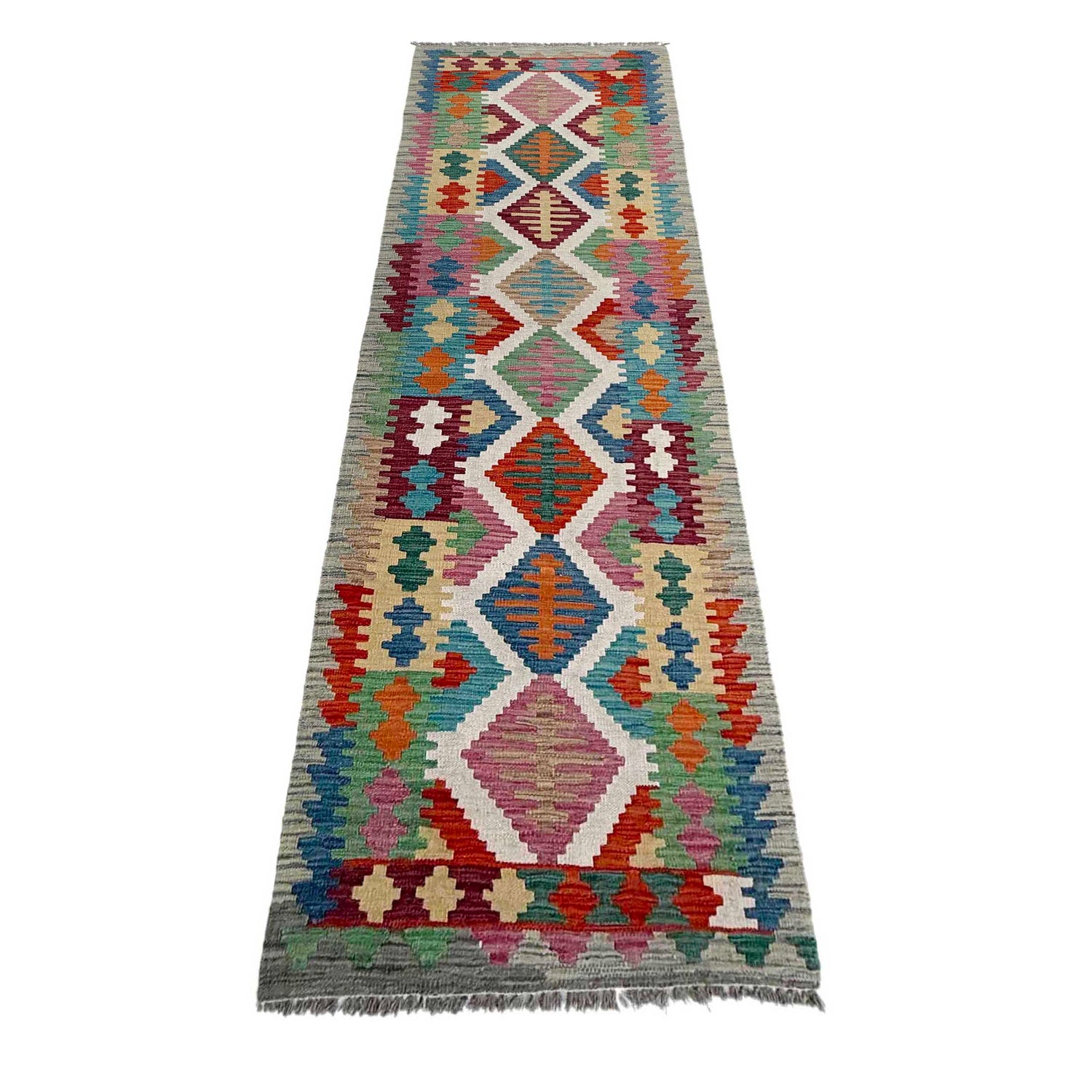 Vegetable Kelim Runner 2' 6" x 9' 10" (ft) - No. P37016