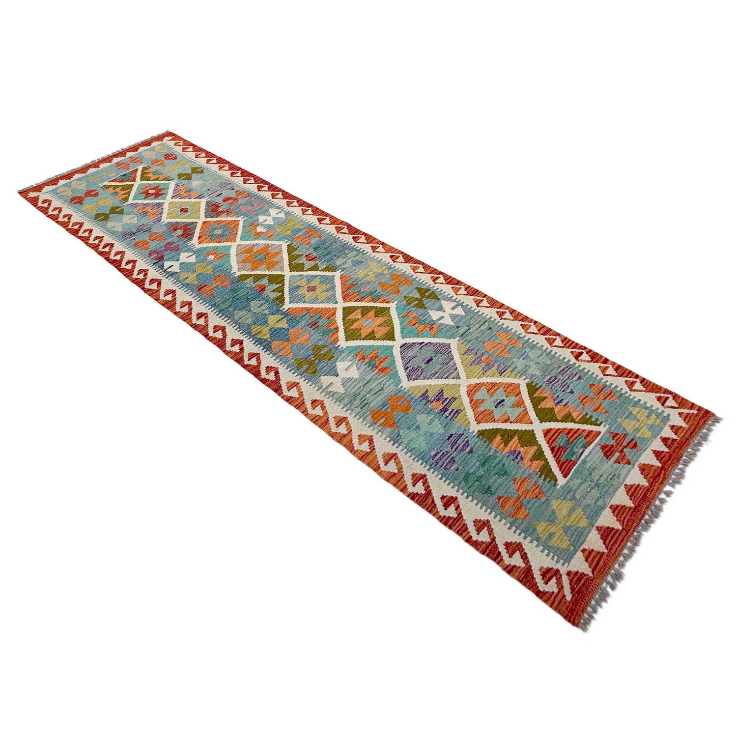 Vegetable Kelim Runner 2' 9" x 9' 8" (ft) - No. P37018