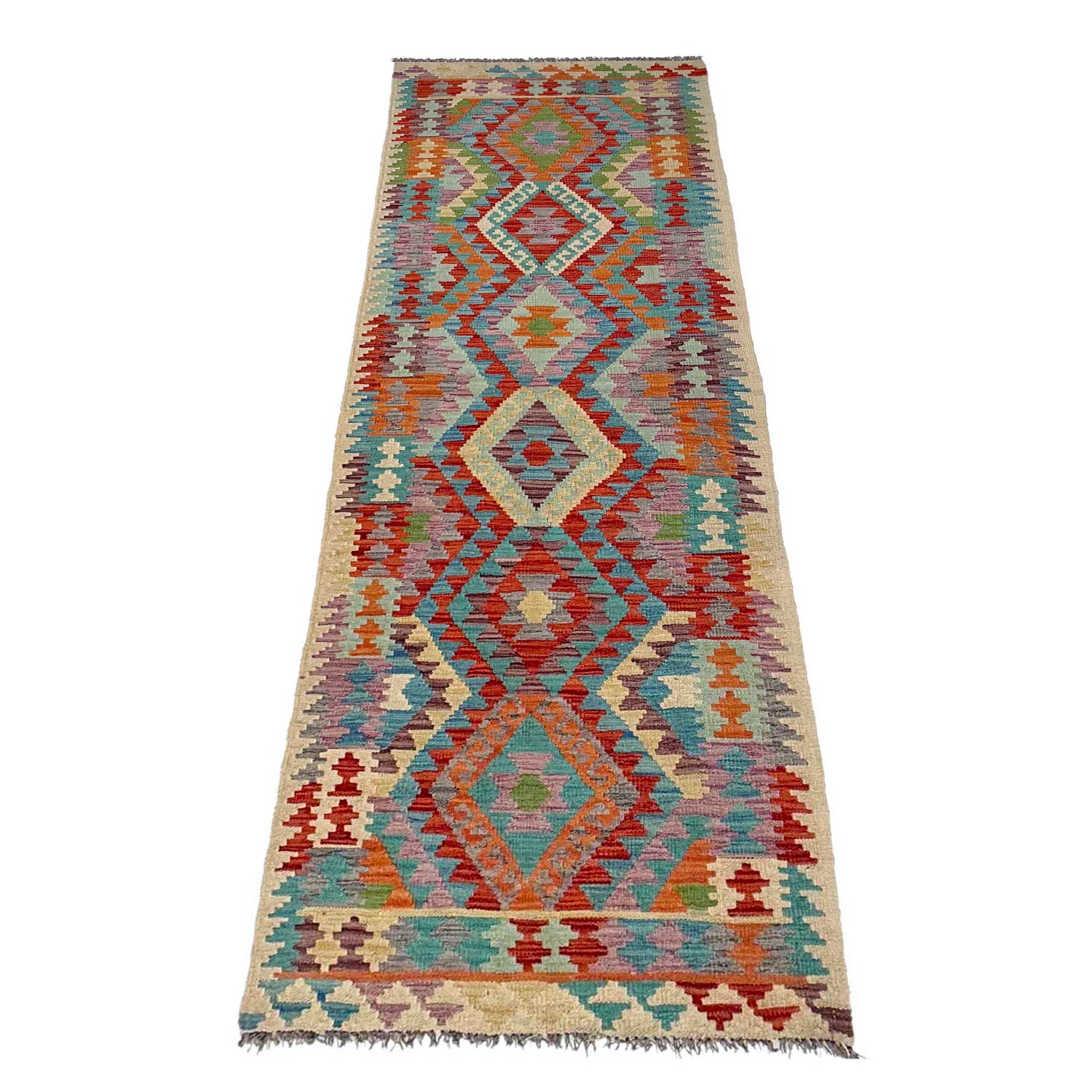 Vegetable Kelim Runner 2' 7" x 9' 9" (ft) - No. P37022