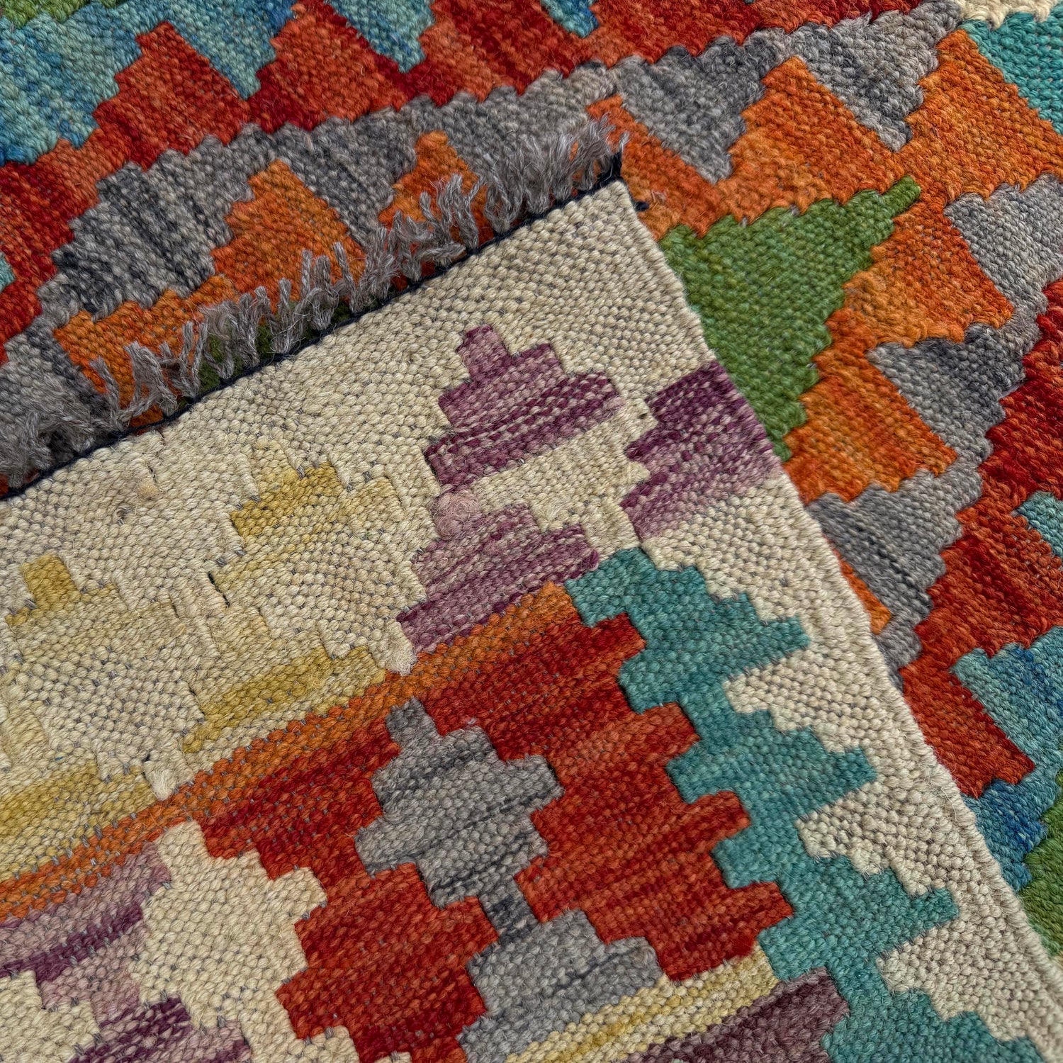 Vegetable Kelim Runner 2' 7" x 9' 9" (ft) - No. P37022