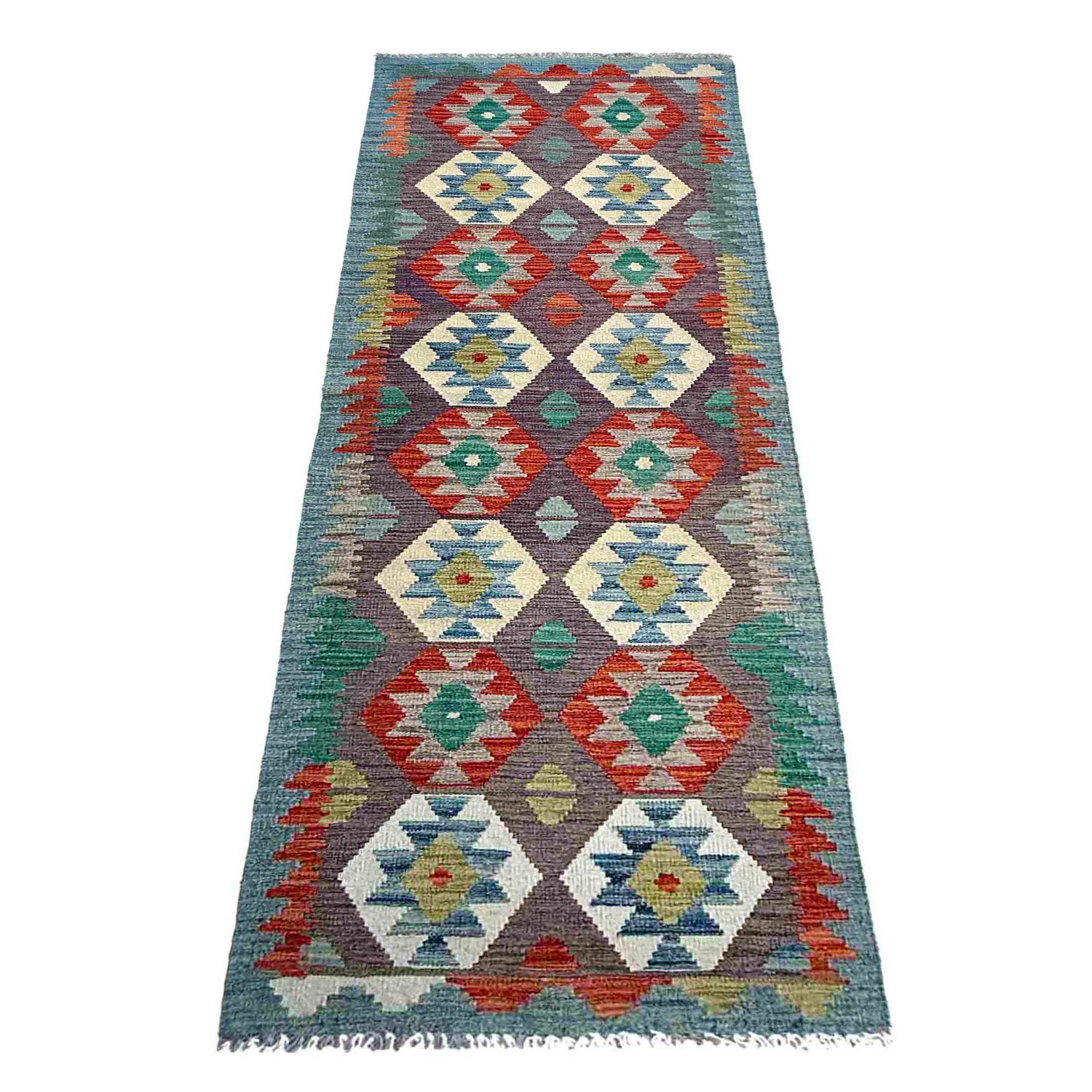 Vegetable Kelim Runner 2' 7" x 9' 4" (ft) - No. P37029