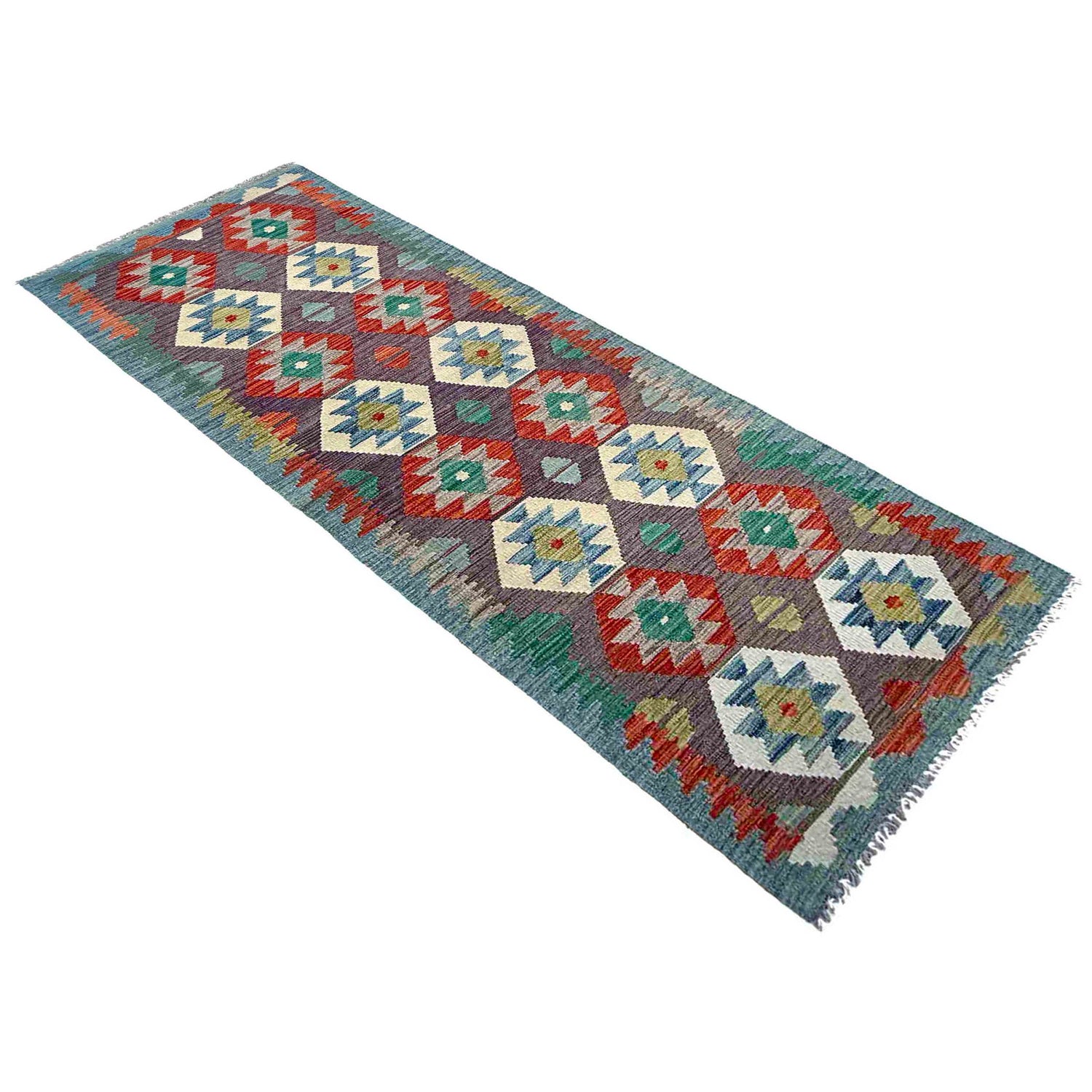 Vegetable Kelim Runner 2' 7" x 9' 4" (ft) - No. P37029