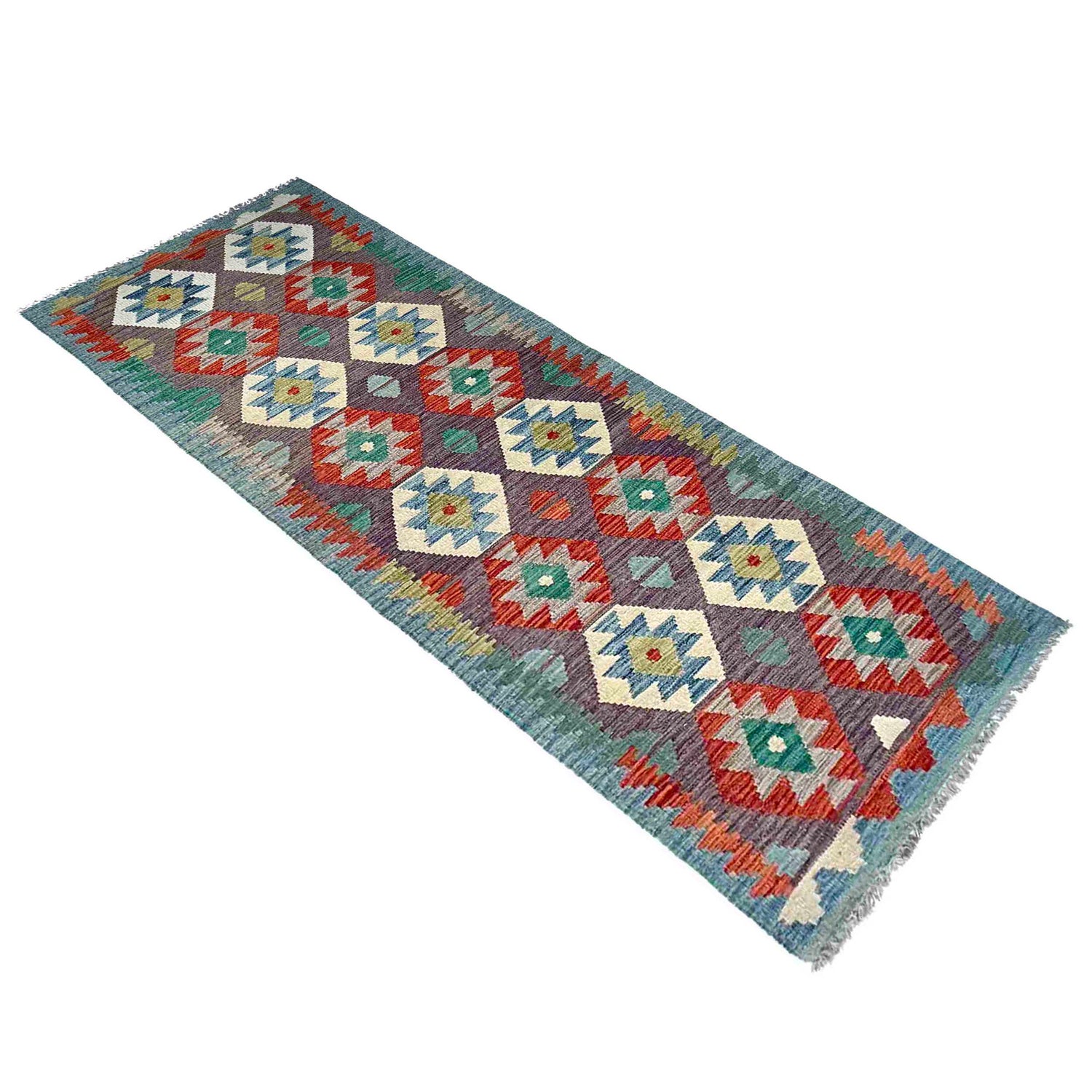 Vegetable Kelim Runner 2' 7" x 9' 4" (ft) - No. P37029