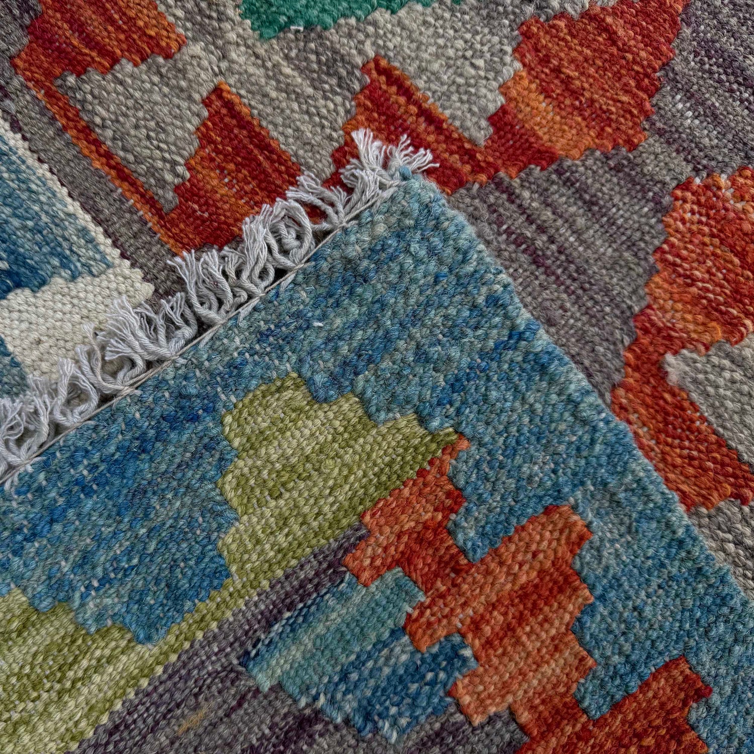 Vegetable Kelim Runner 2' 7" x 9' 4" (ft) - No. P37029