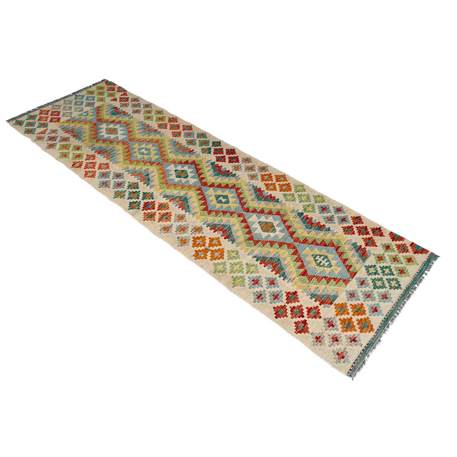 Vegetable Kilim Runner 2' 7" x 10' 1" (ft) - No. P37031
