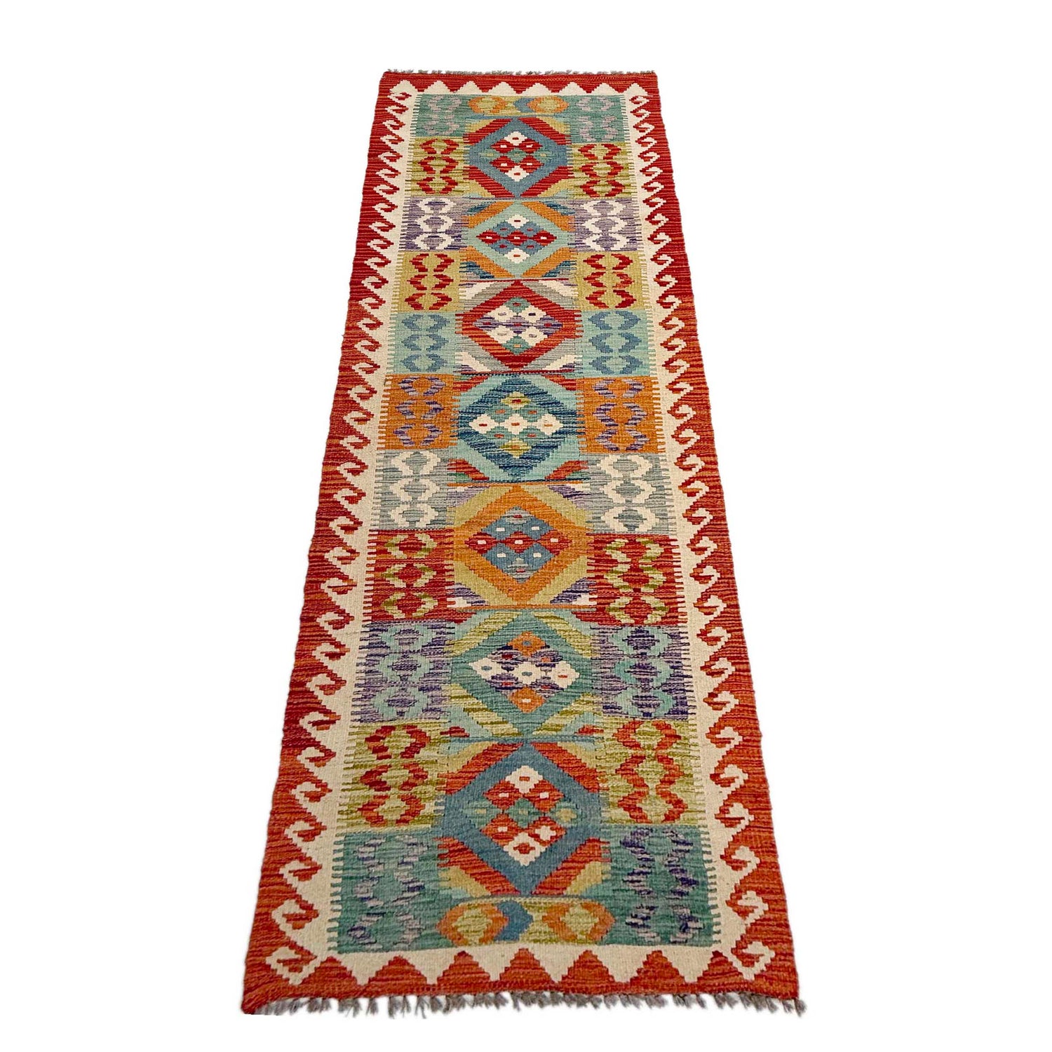 Vegetable Kelim Runner 2' 7" x 9' 1" (ft) - No. P37032