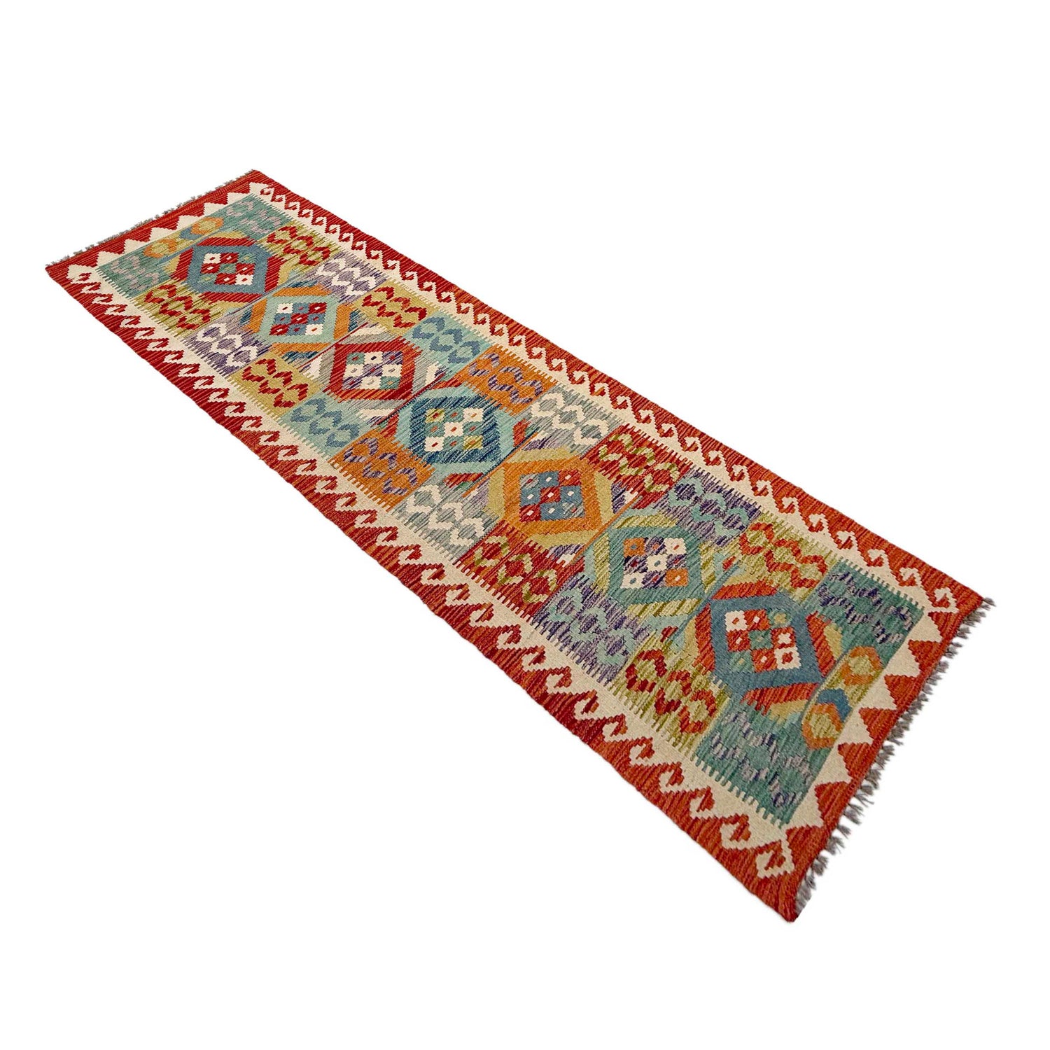 Vegetable Kelim Runner 2' 7" x 9' 1" (ft) - No. P37032