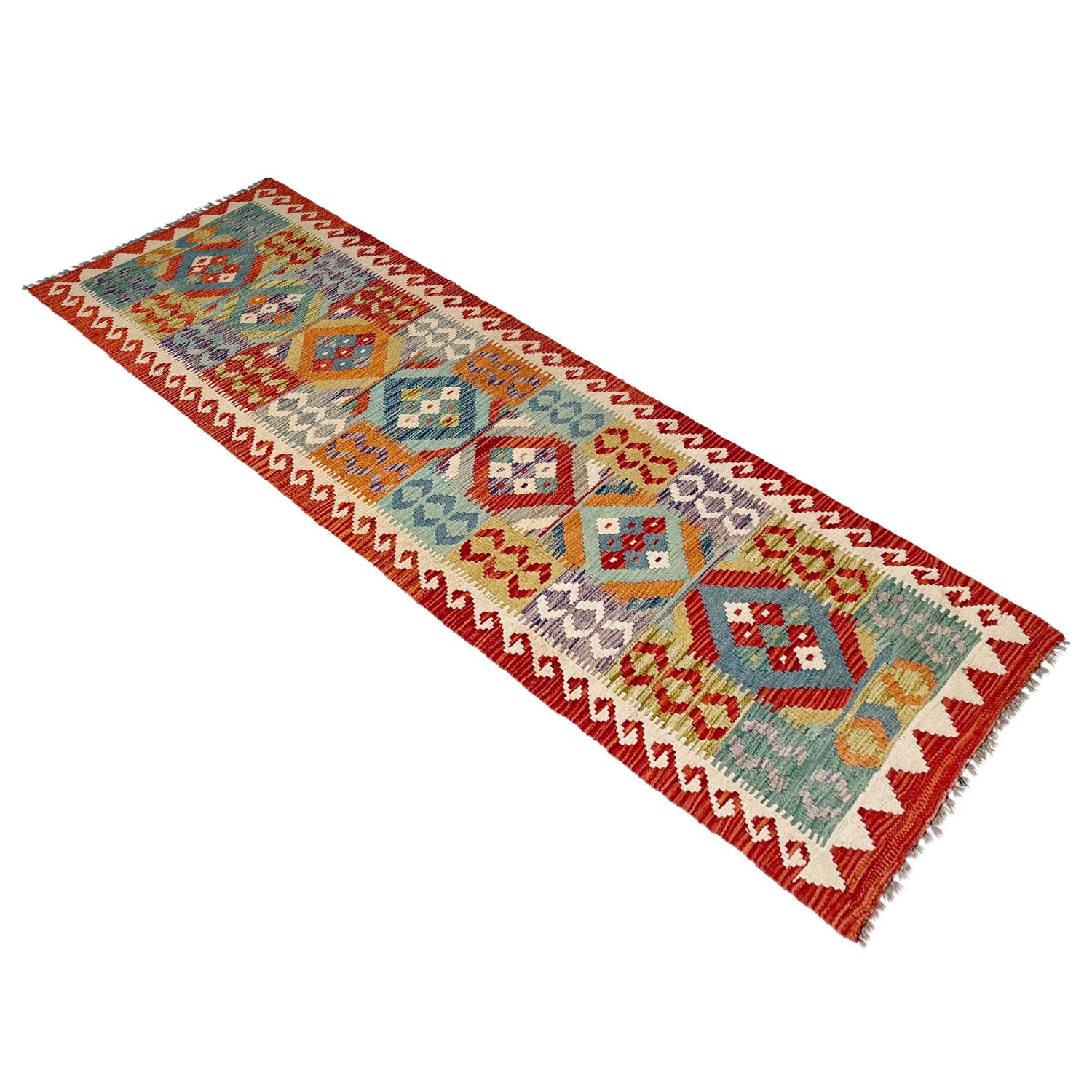 Vegetable Kelim Runner 2' 7" x 9' 1" (ft) - No. P37032