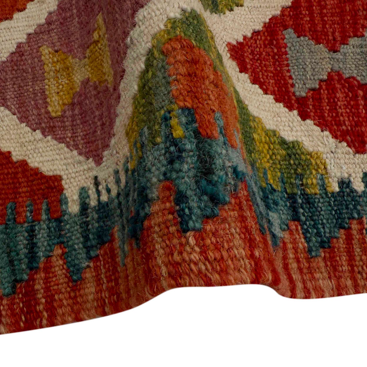 Handmade Vegetable Kelim 2' 4" x 4' 3" (ft) - No. P37050