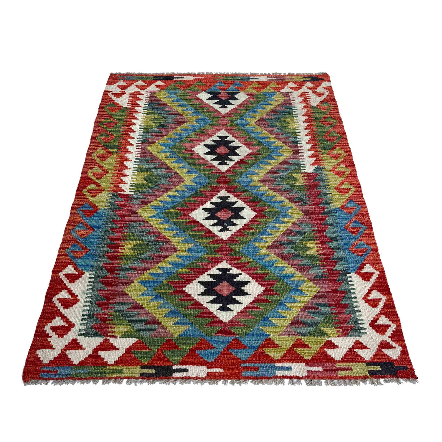 Handmade Vegetable Kilim 2' 9" x 4' 2" (ft) - No. P37053