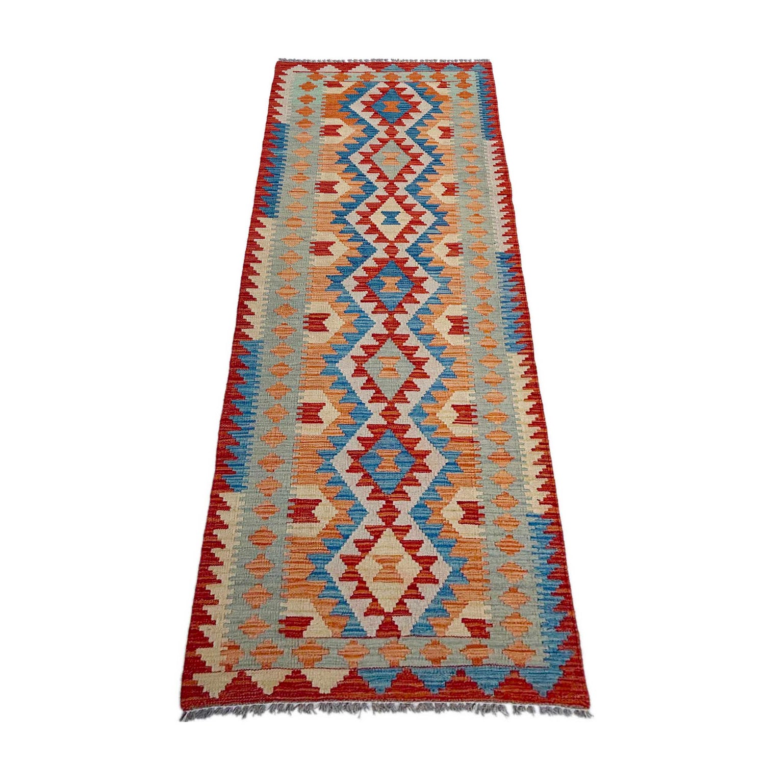 Vegetable Kelim Runner 2' 7" x 9' 7" (ft) - No. P37056